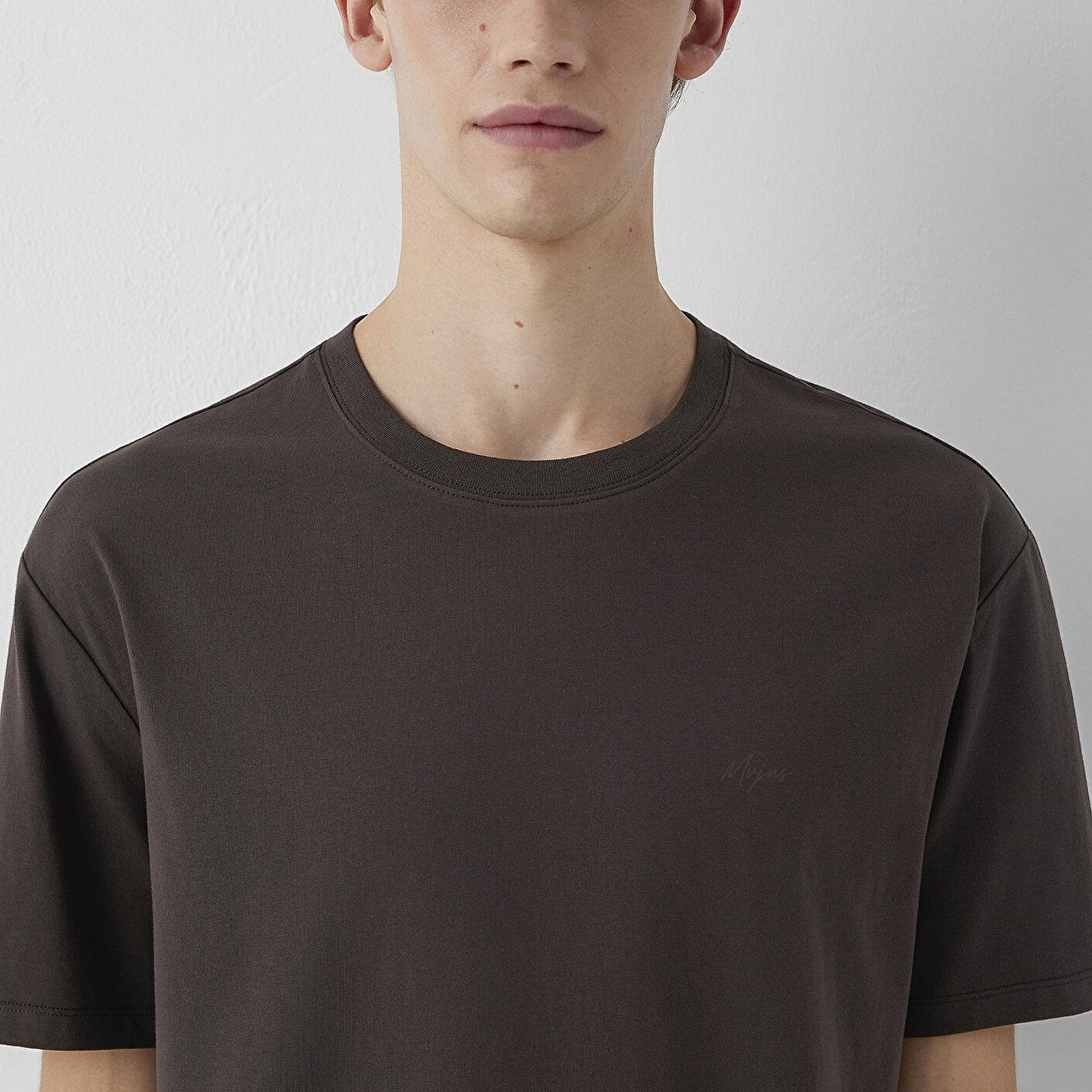 Mavi Mvjns Kahverengi Basic Tişört Loose Fit / Bol Rahat Kesim 0613680-70219