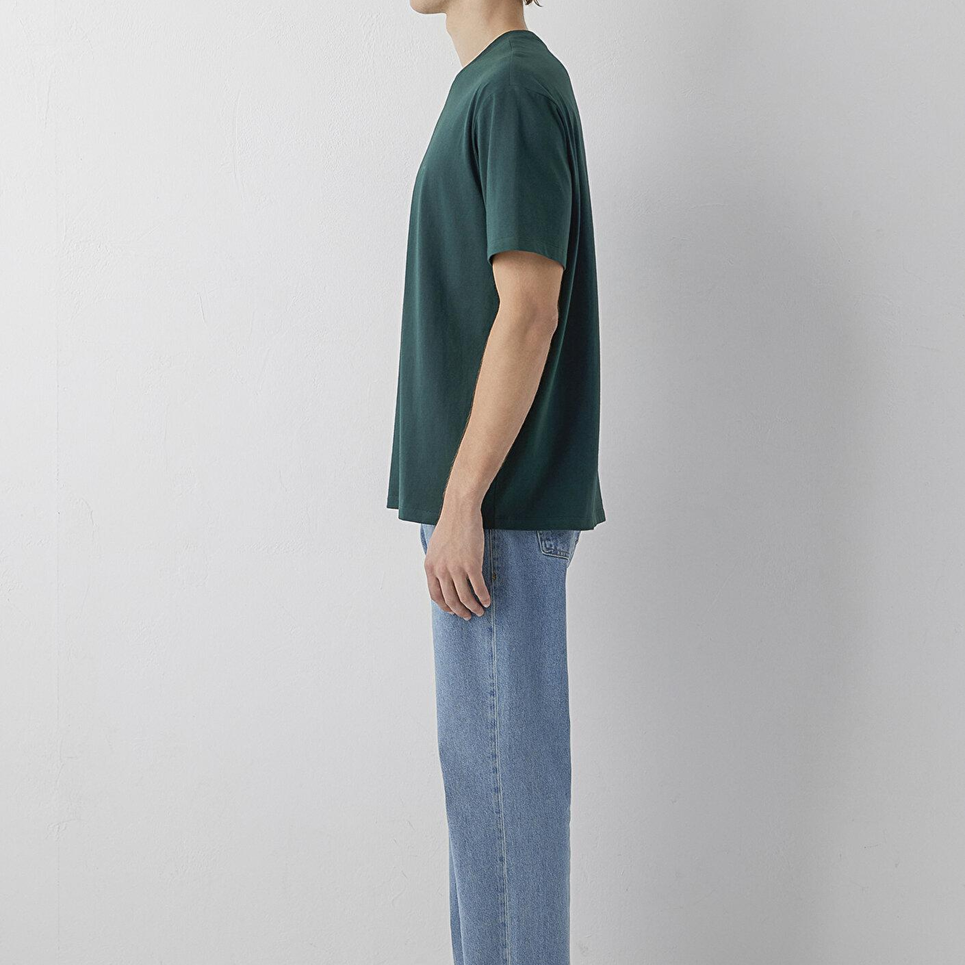 Mavi Mvjns Yeşil Basic Tişört Loose Fit / Bol Rahat Kesim 0613680-85173