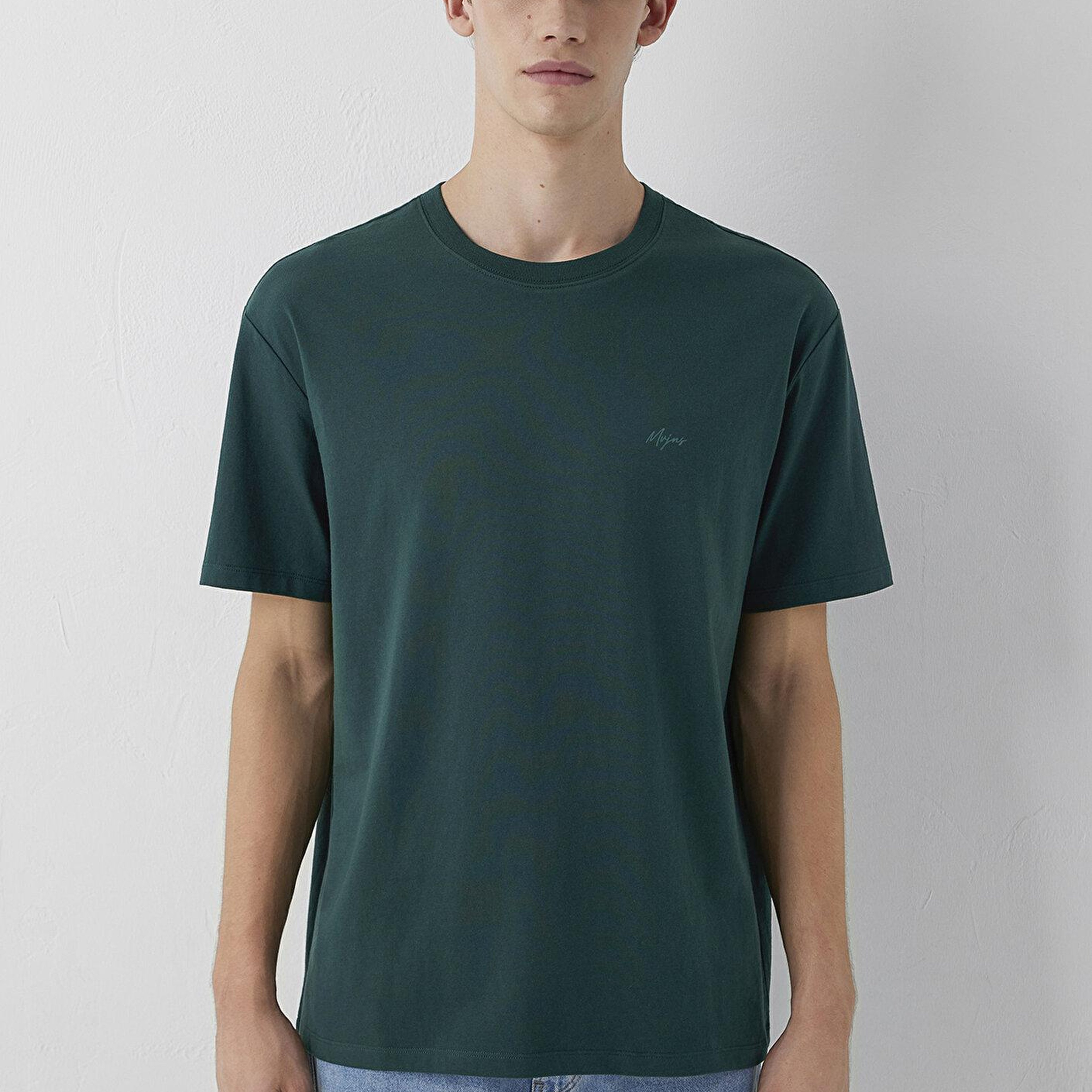 Mavi Mvjns Yeşil Basic Tişört Loose Fit / Bol Rahat Kesim 0613680-85173