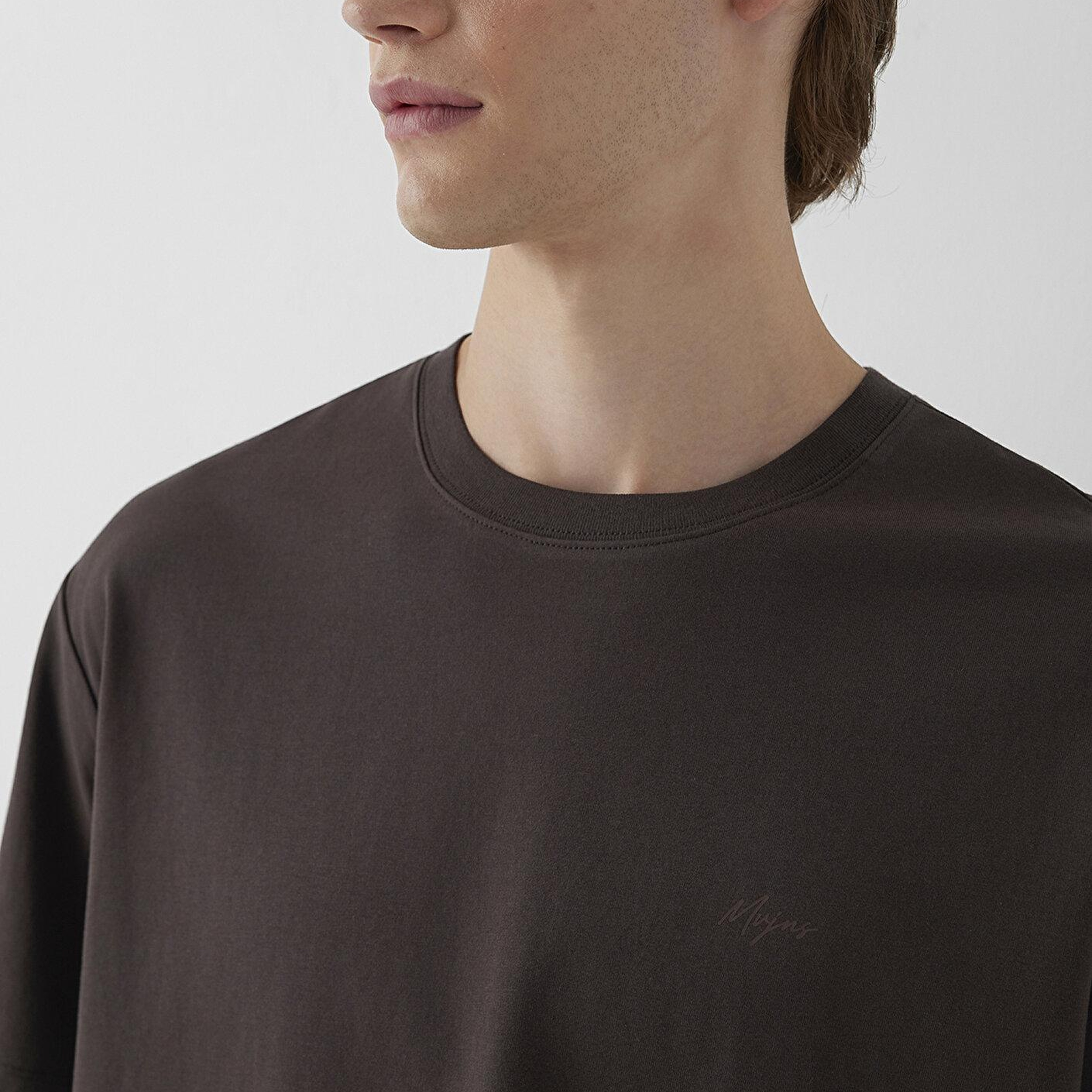 Mavi Mvjns Kahverengi Basic Tişört Loose Fit / Bol Rahat Kesim 0613680-70219