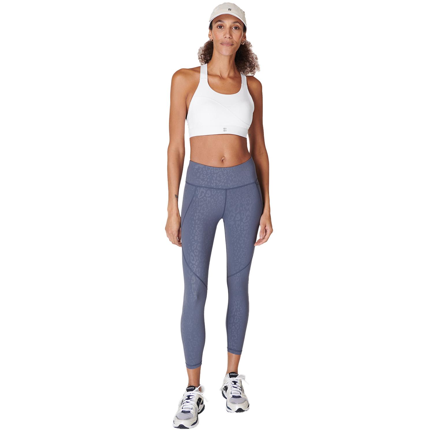 Sweaty Betty Power 78 Emboss Workout Legging Kadın Mavi Fitness Tayt