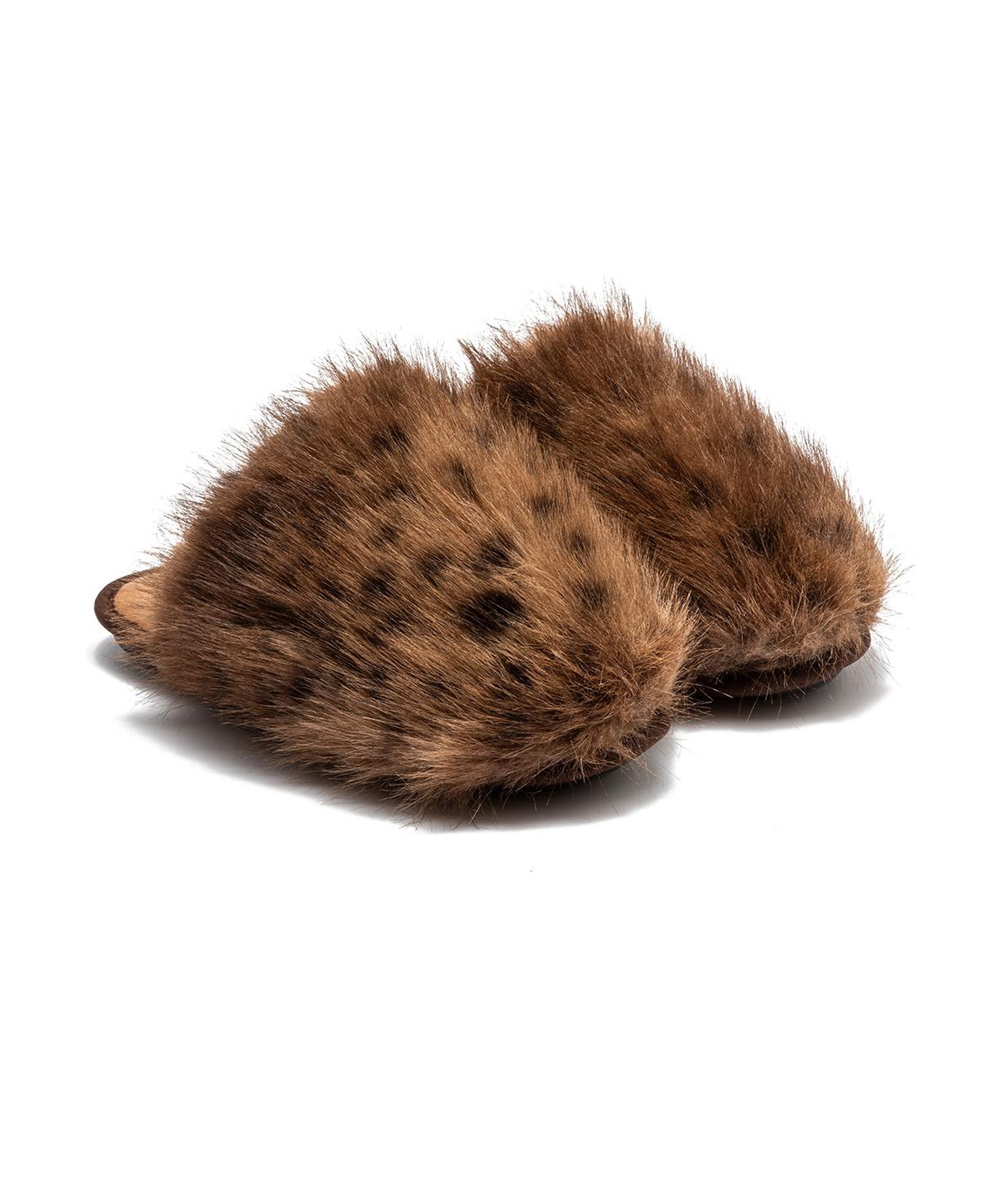 Ella Peluş Kadın Ev Terliği Leopar-Kahverengi 37/41