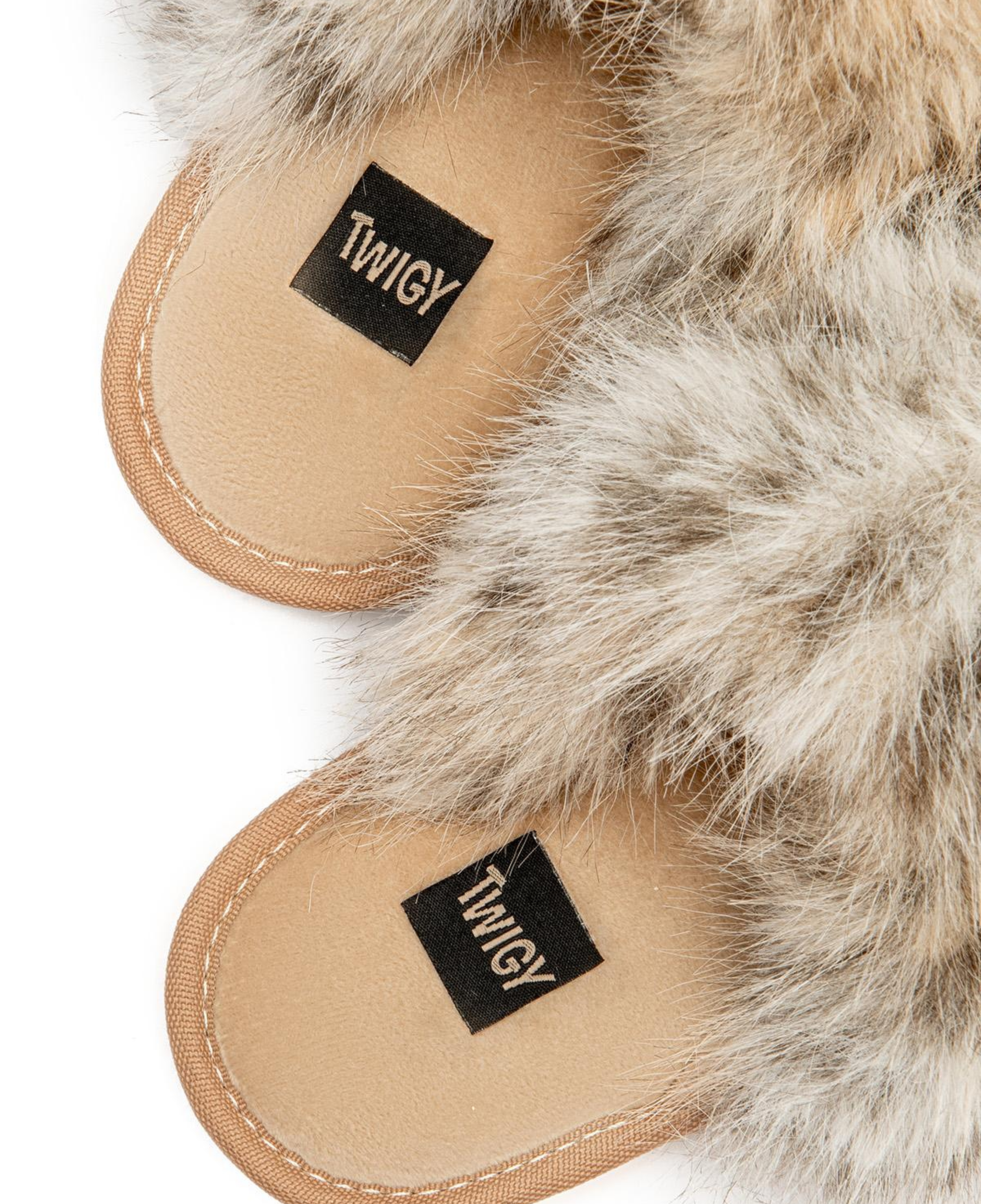 Leopard Peluş Kadın Ev Terliği Beyaz 37/41