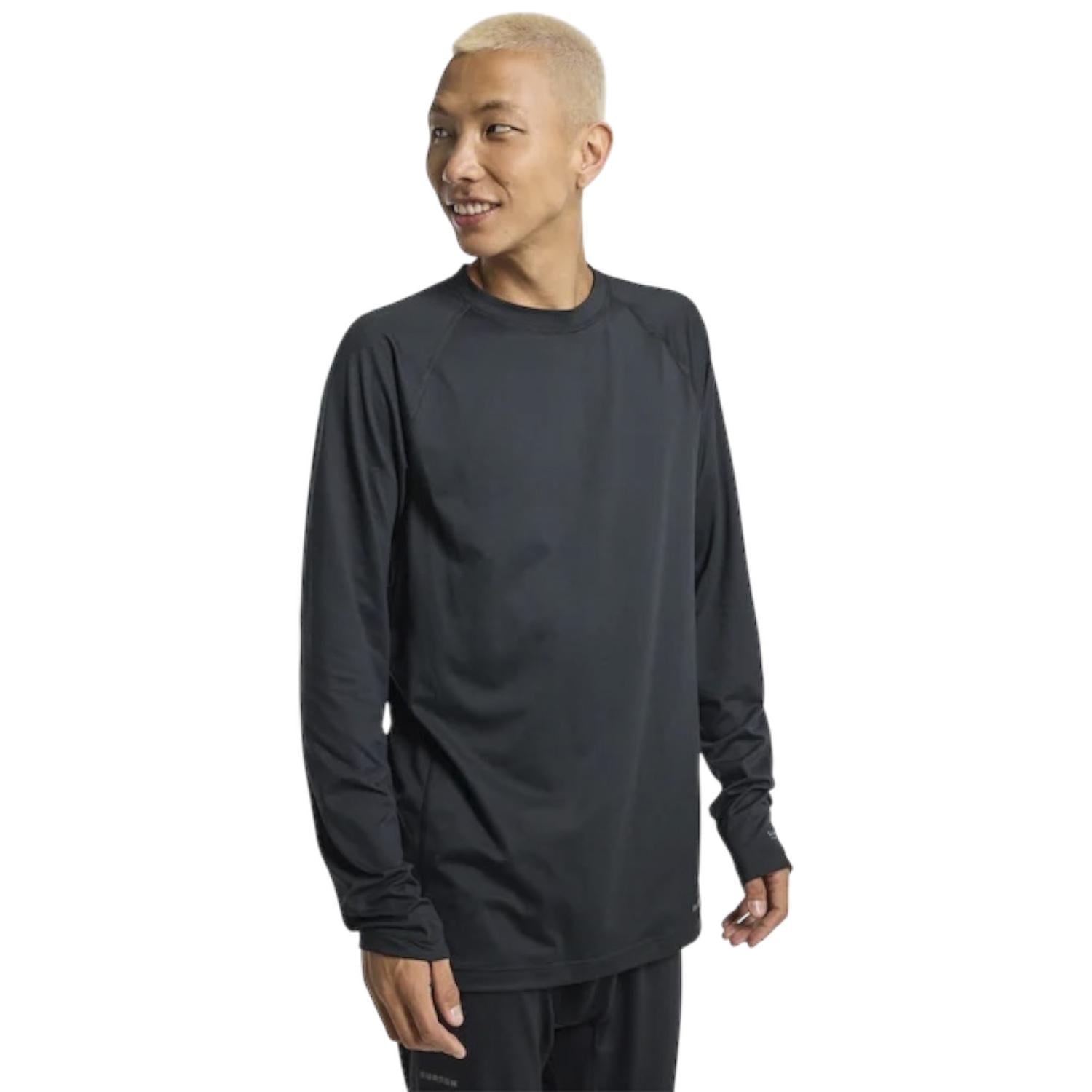 Burton Mens Midweight Base Layer Crew Erkek Siyah İçlik Üst