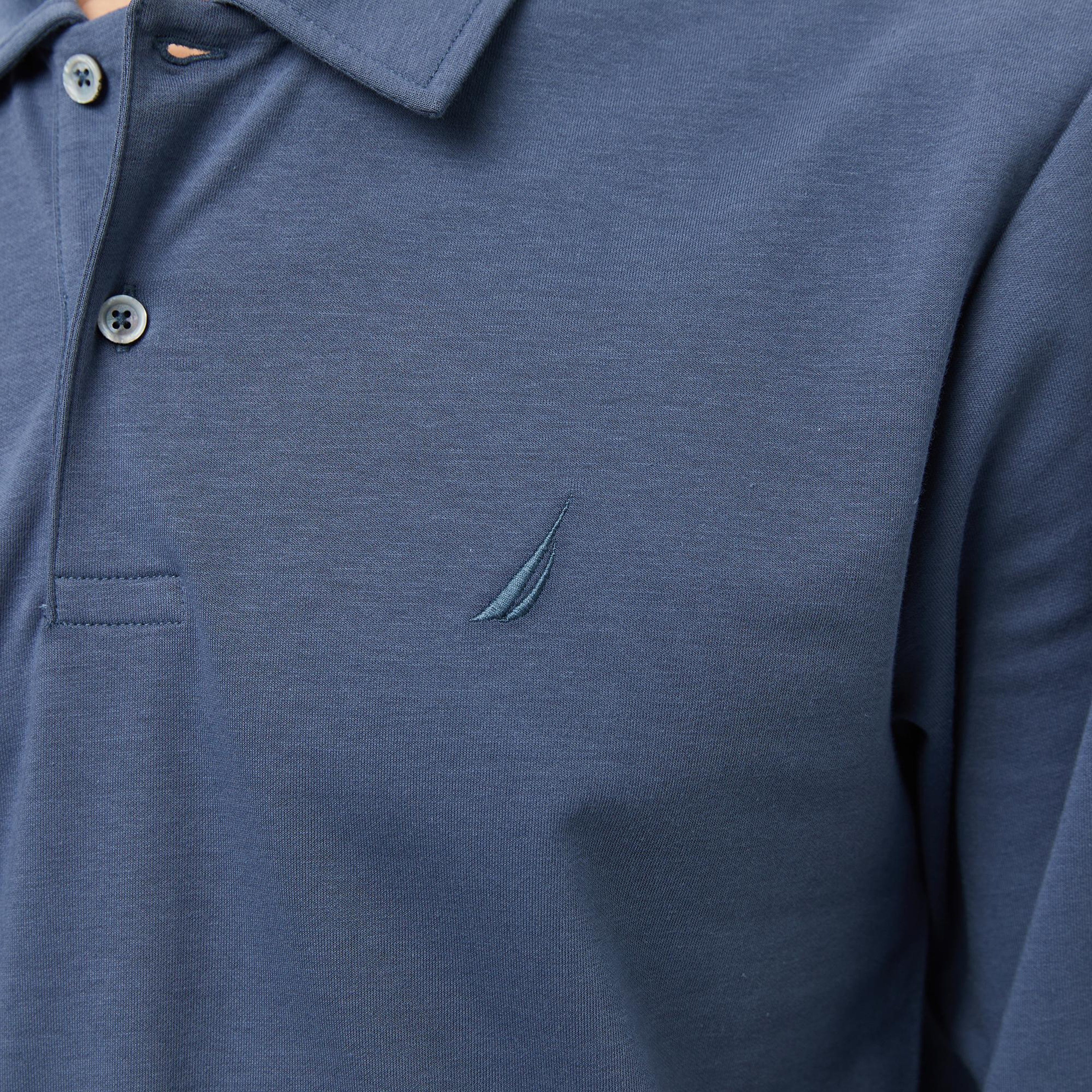 Nautica Erkek Mavi Classic Fit Uzun Kollu Polo Yaka T-Shirt