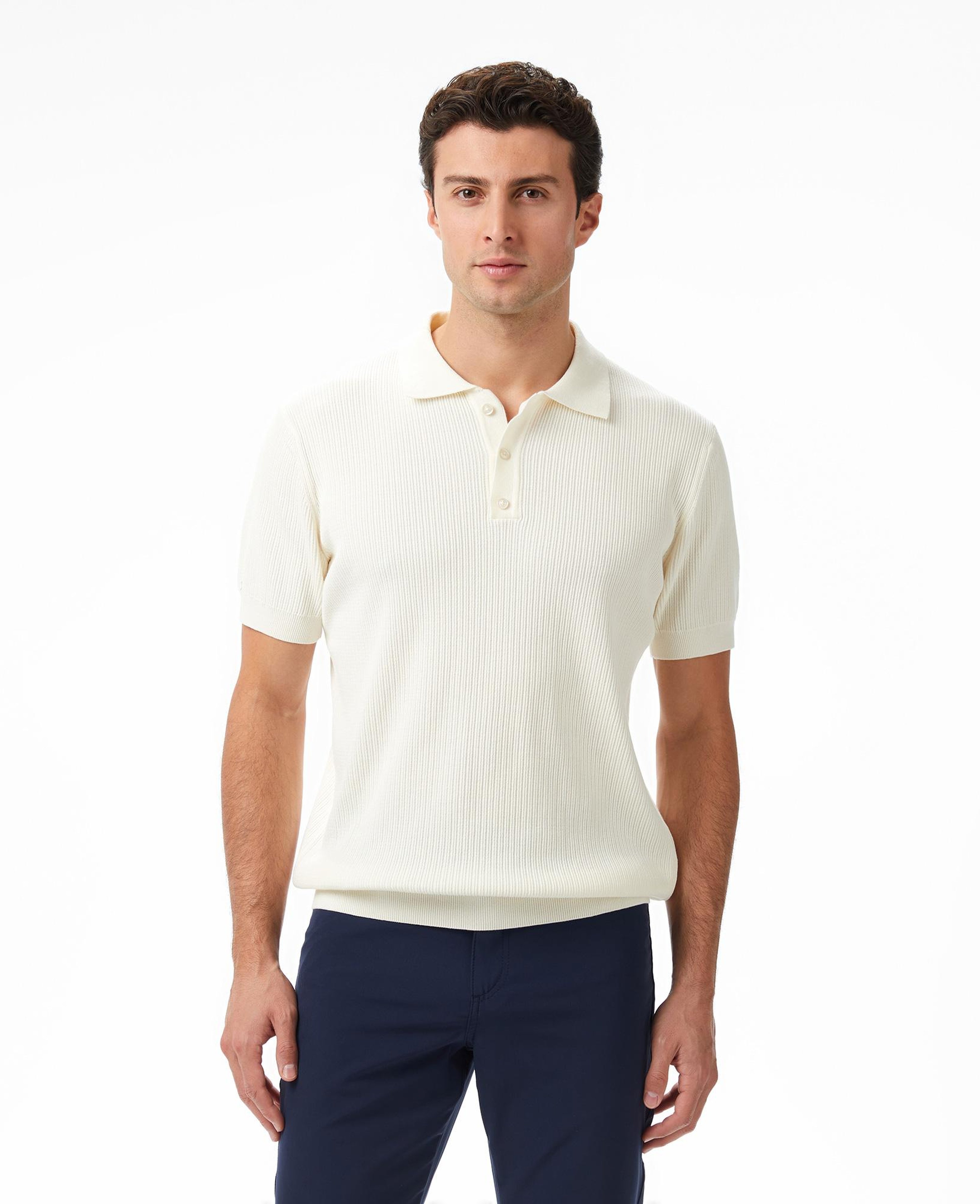 Nautica Erkek Krem Regular Fit Kısa Kollu Triko