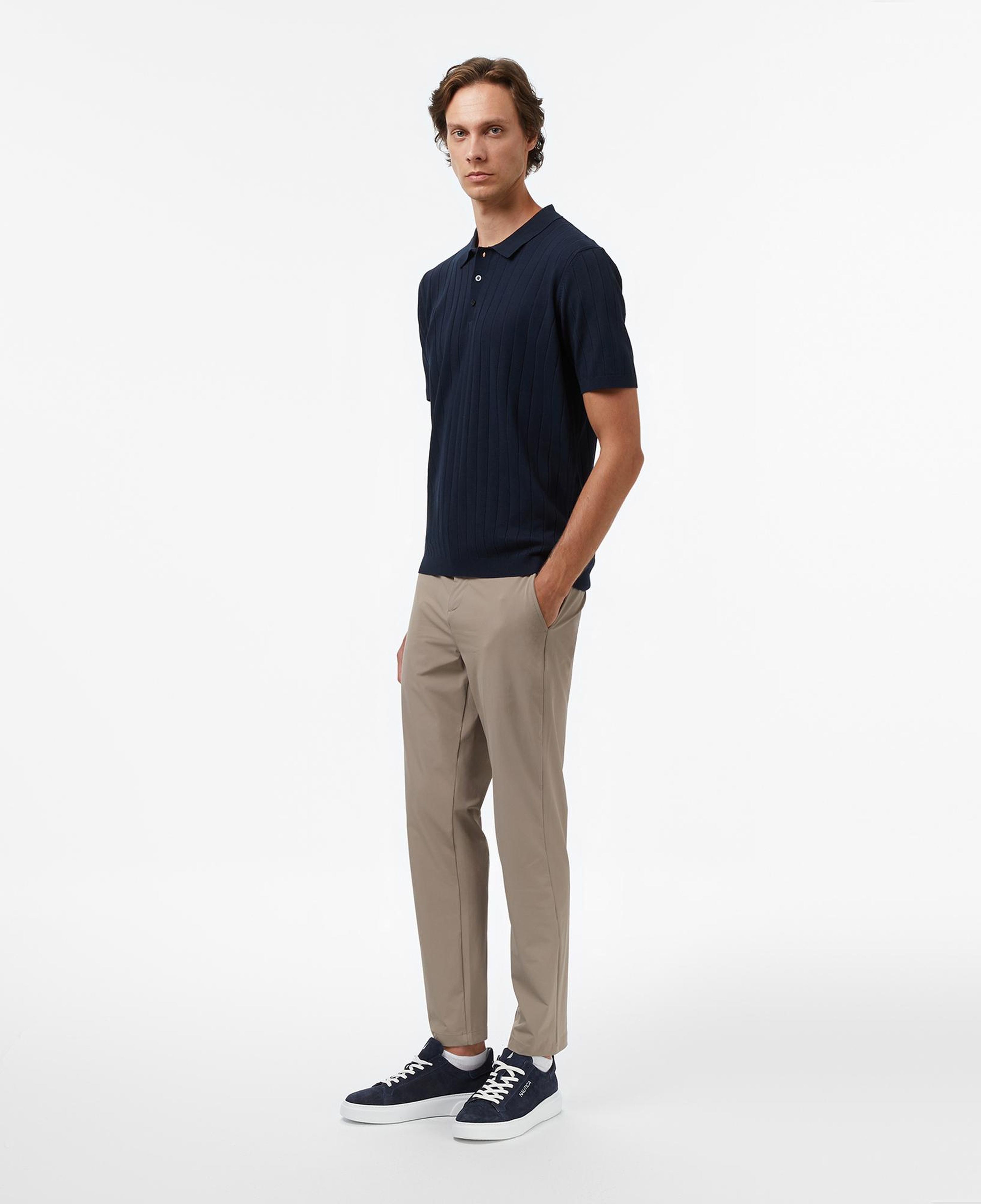 Nautica Erkek Lacivert Classic Fit Kısa Kollu Triko