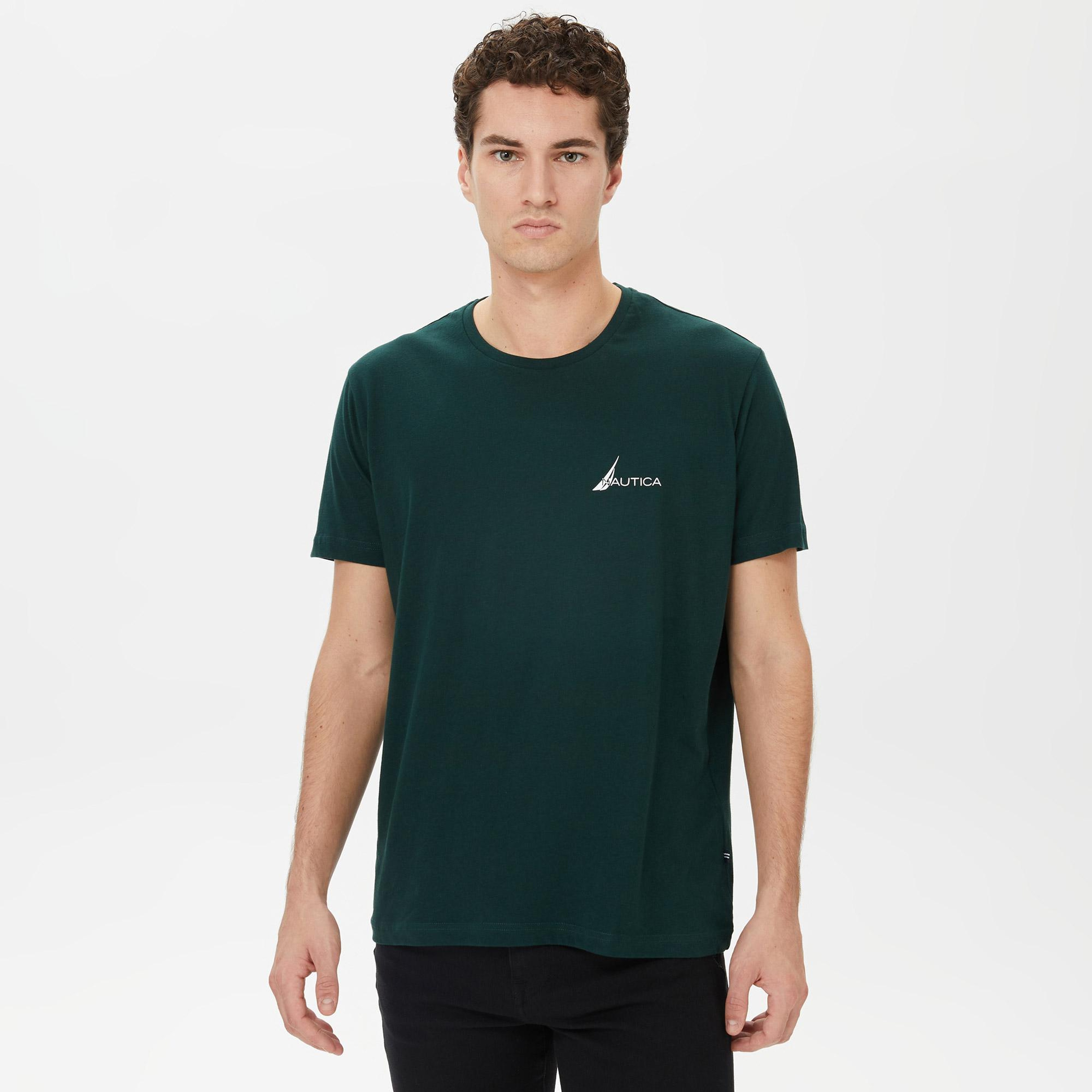 Nautica Erkek Yeşil Kısa Kollu Standart Fit T-Shirt