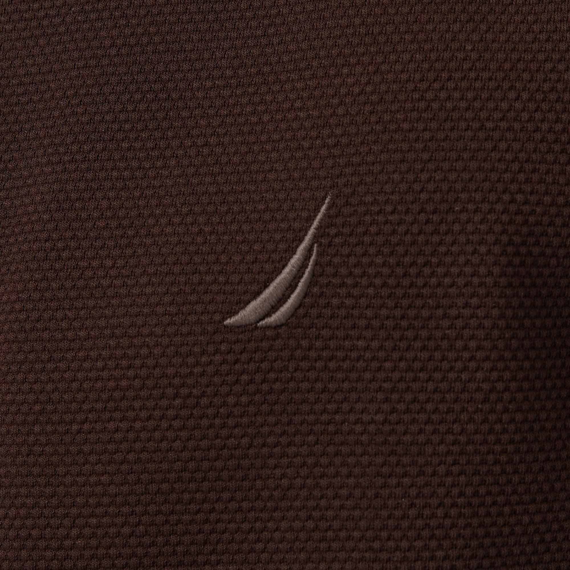 Nautica Erkek Kahverengi Classic Fit Uzun Kollu Polo Yaka T-Shirt