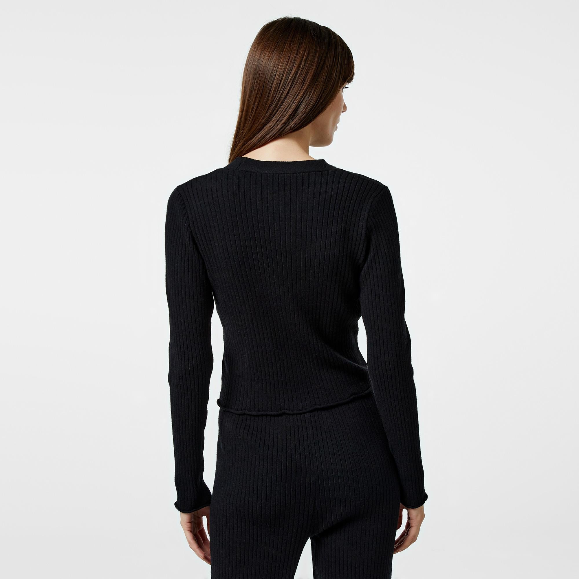 Nautica Kadın Siyah Slim Fit Hırka
