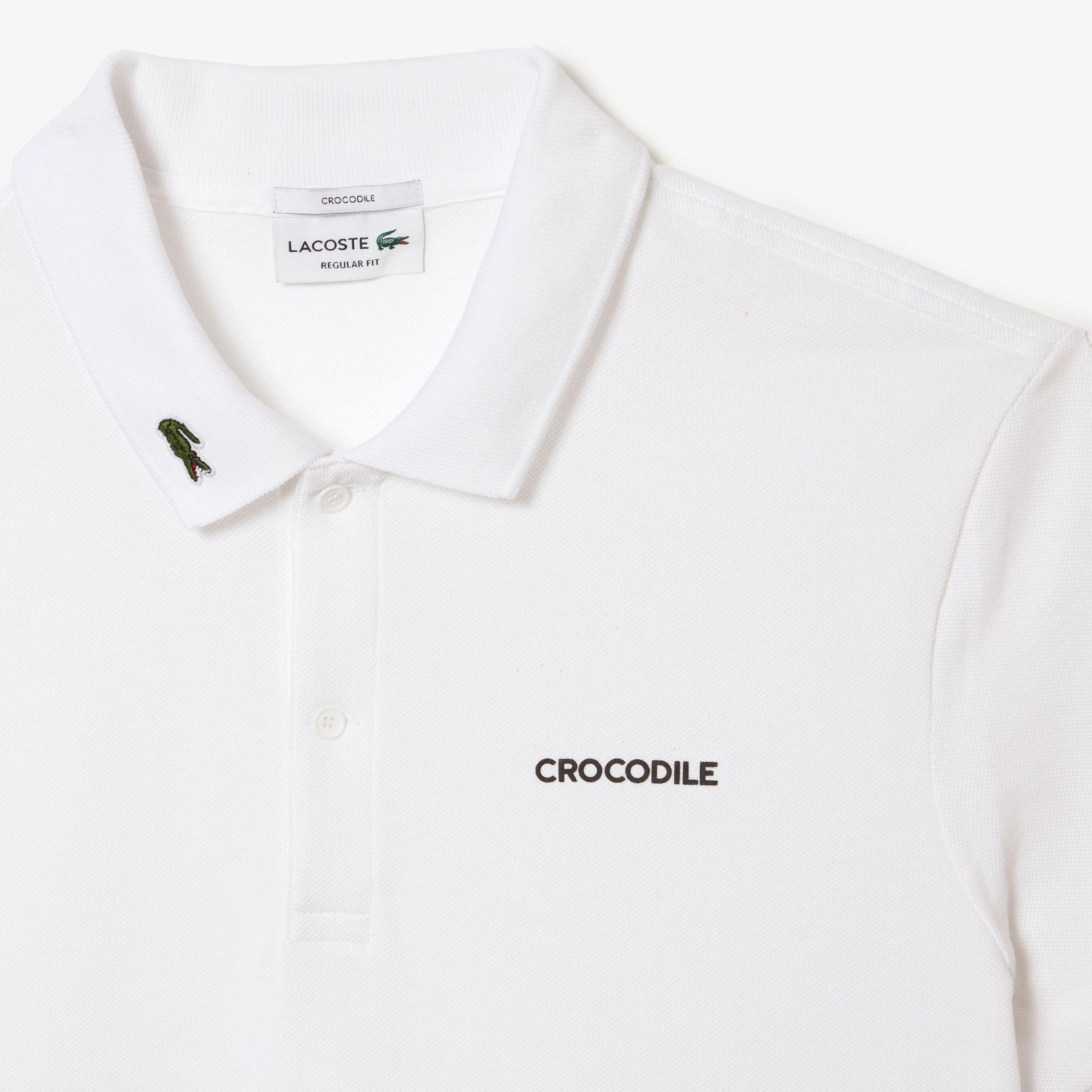 L.12.12 Erkek Regular Fit Baskılı Beyaz Polo