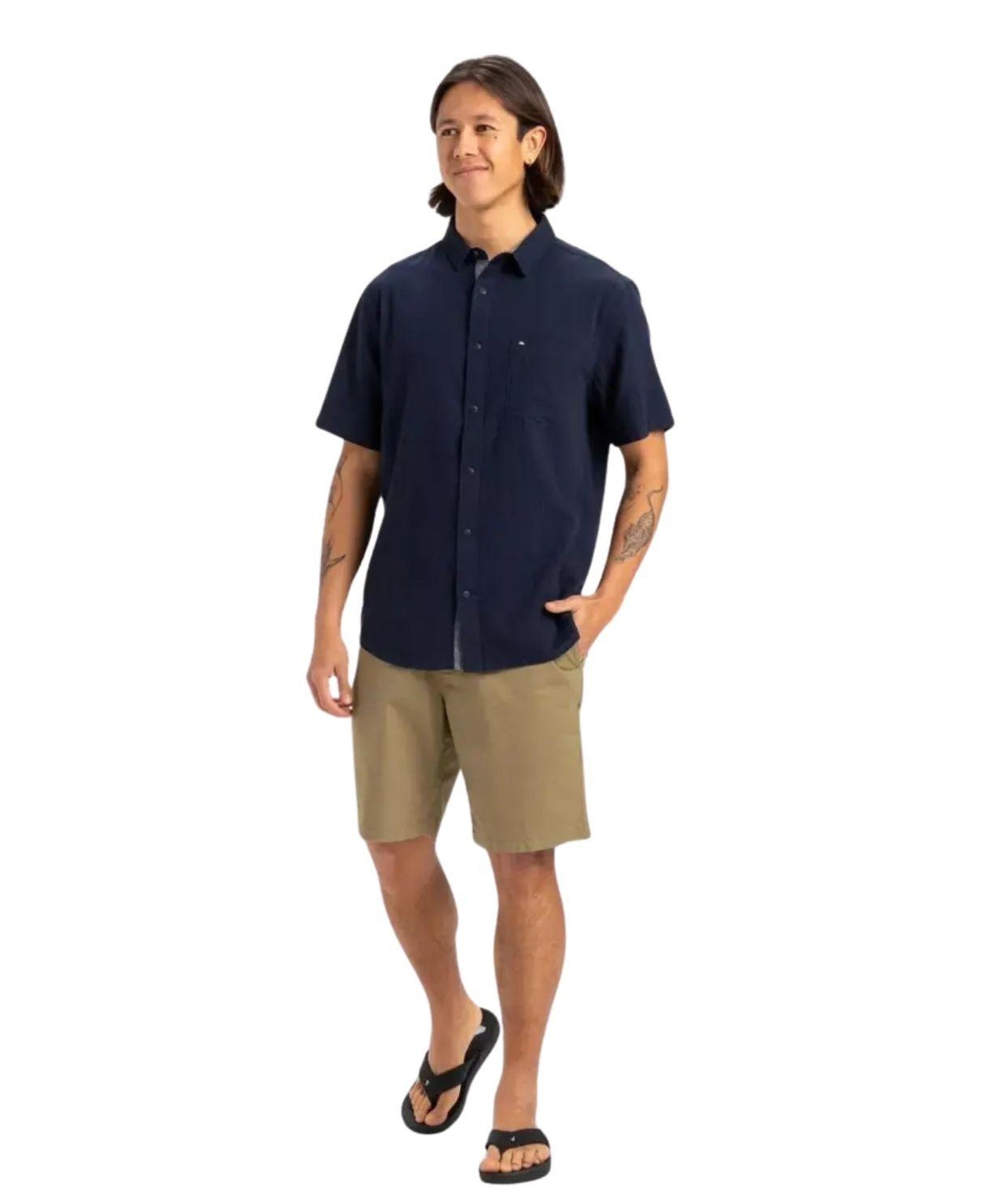 Quiksilver Timebox Erkek Mavi Gömlek