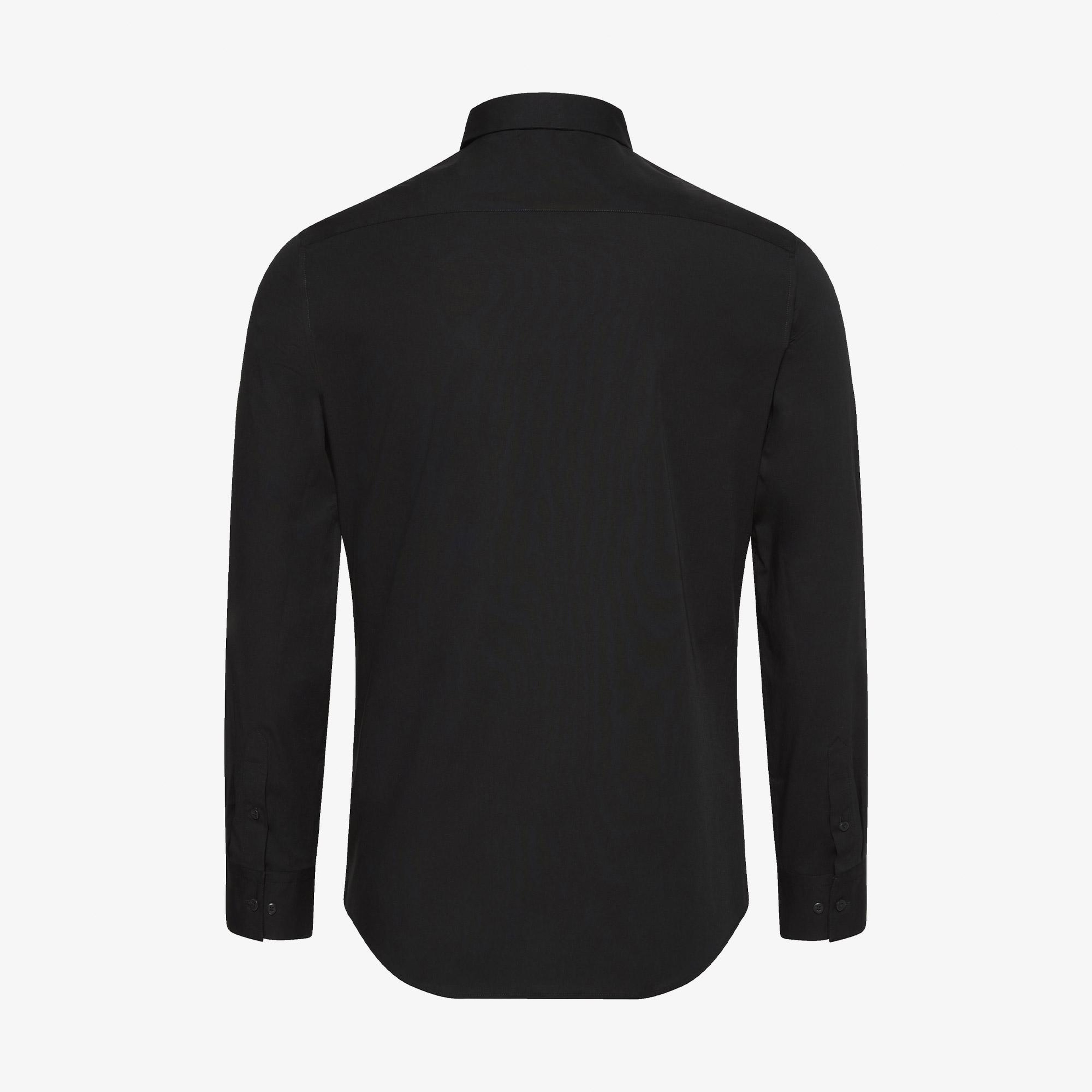 Calvin Klein Solid Slim Erkek Siyah Gömlek