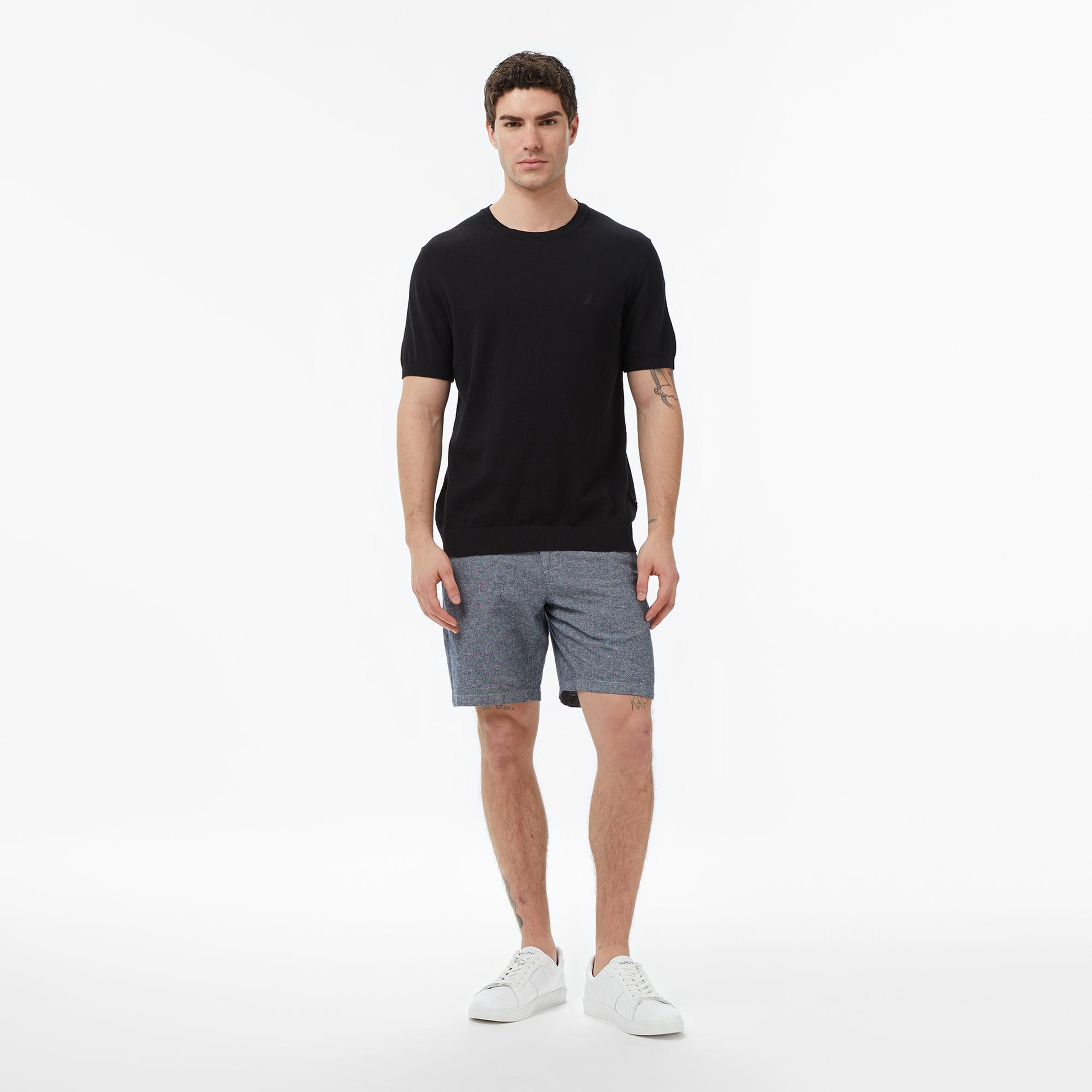 Nautica Erkek Siyah Regular Fit Kısa Kollu Triko