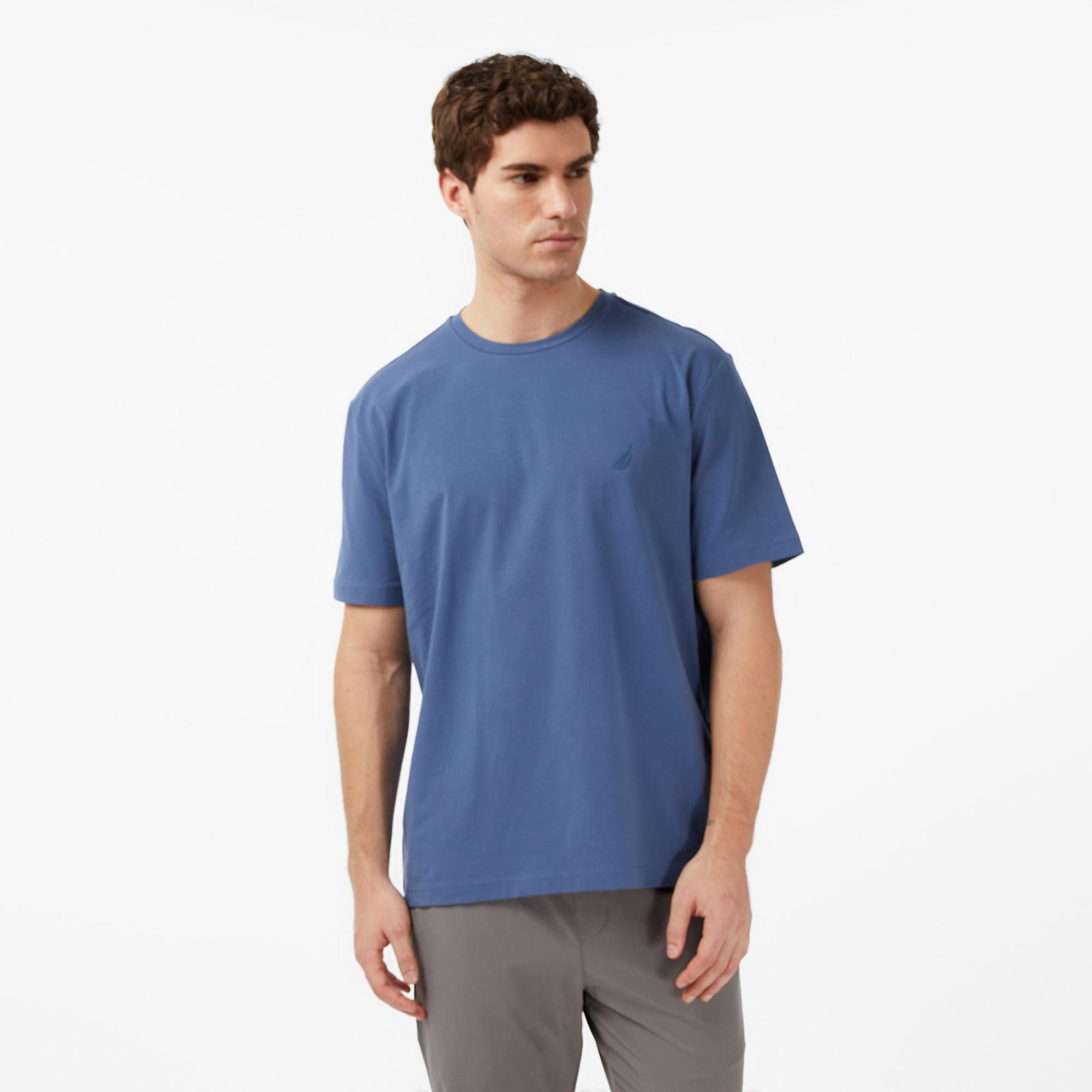 Nautica Erkek Mavi Regular Fit T-Shirt