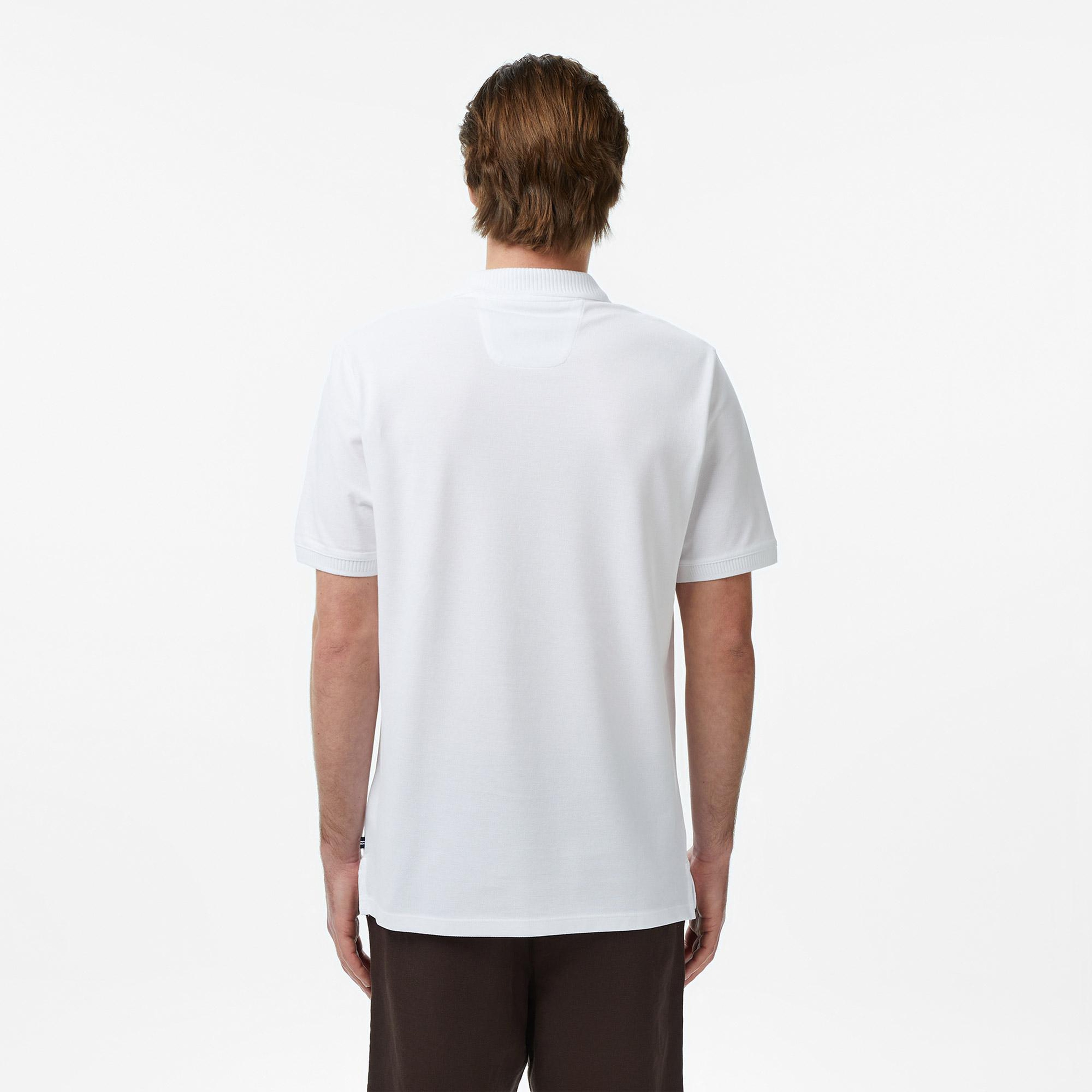 Nautica Erkek Beyaz Regular Fit Polo Yaka T-Shirt