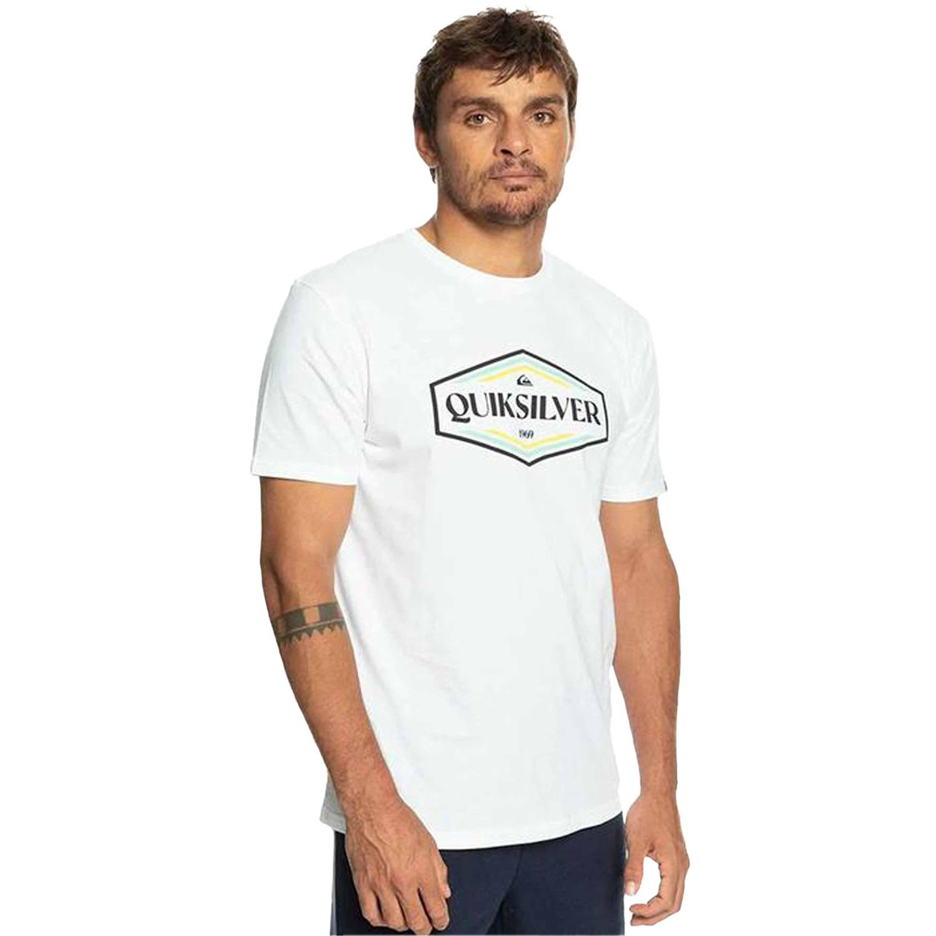 Quiksilver Shapesup Erkek Beyaz Tişört