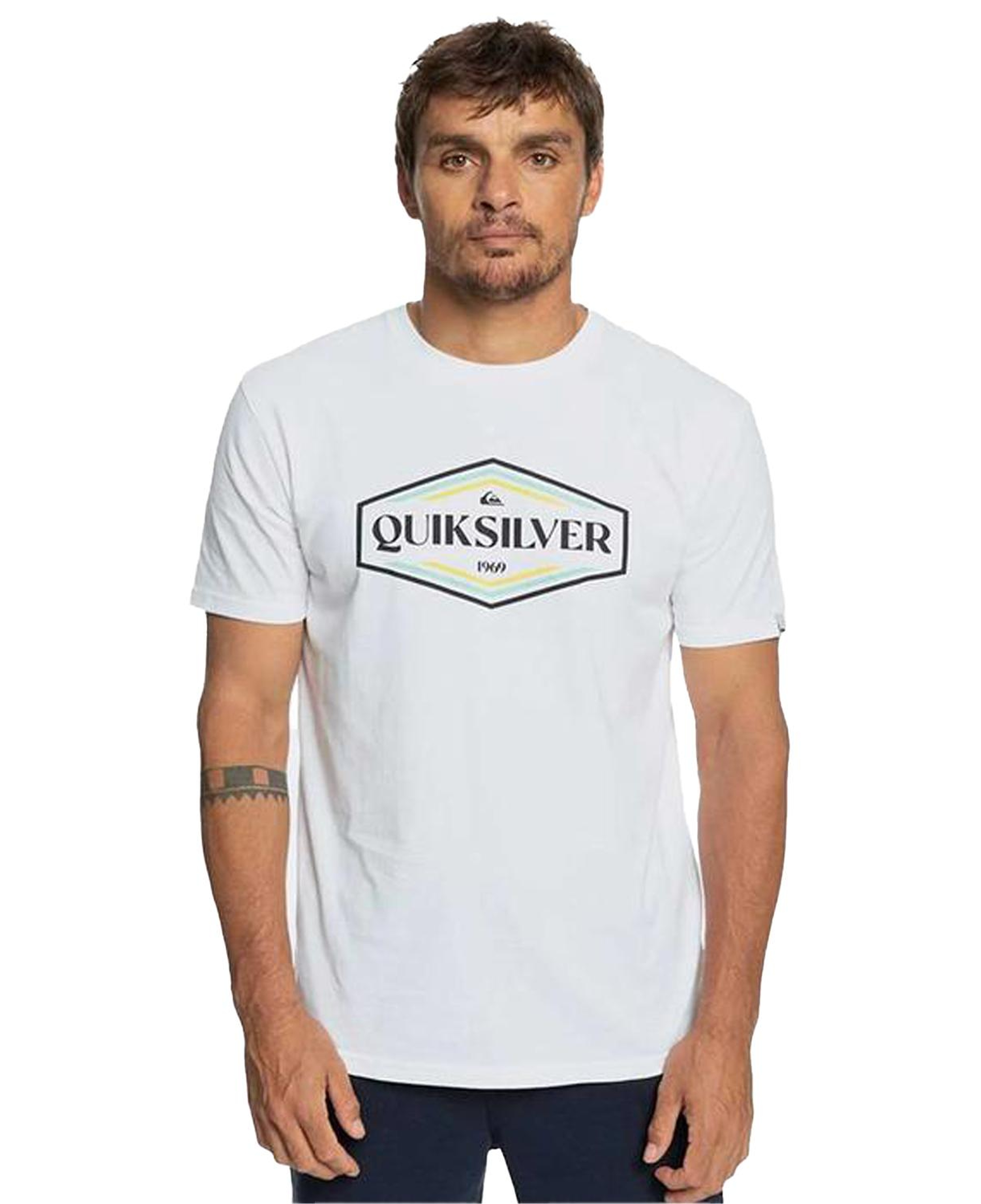 Quiksilver Shapesup Erkek Beyaz Tişört