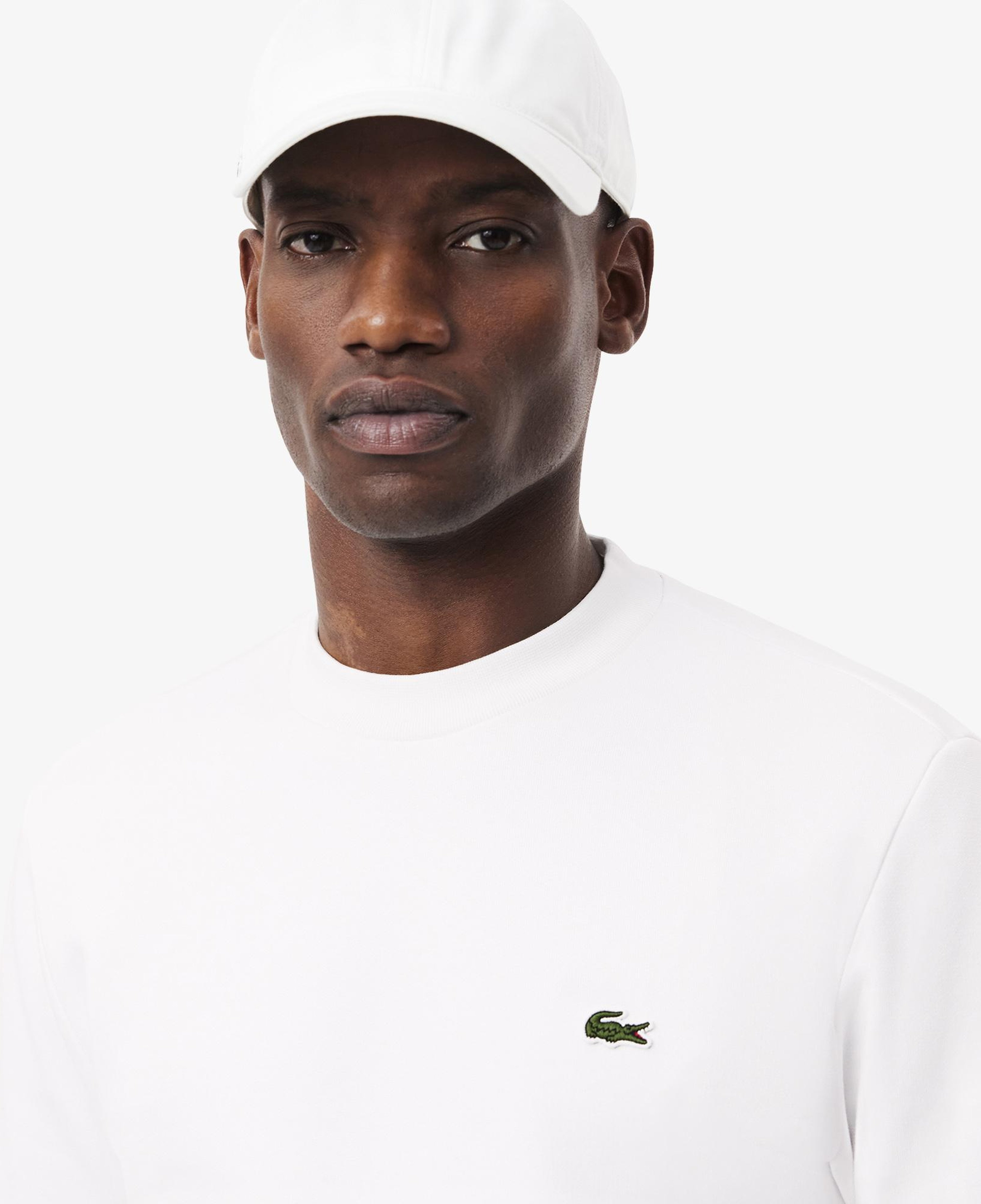 Erkek Classic Fit Bisiklet Yaka Organik Pamuk Beyaz Sweatshirt
