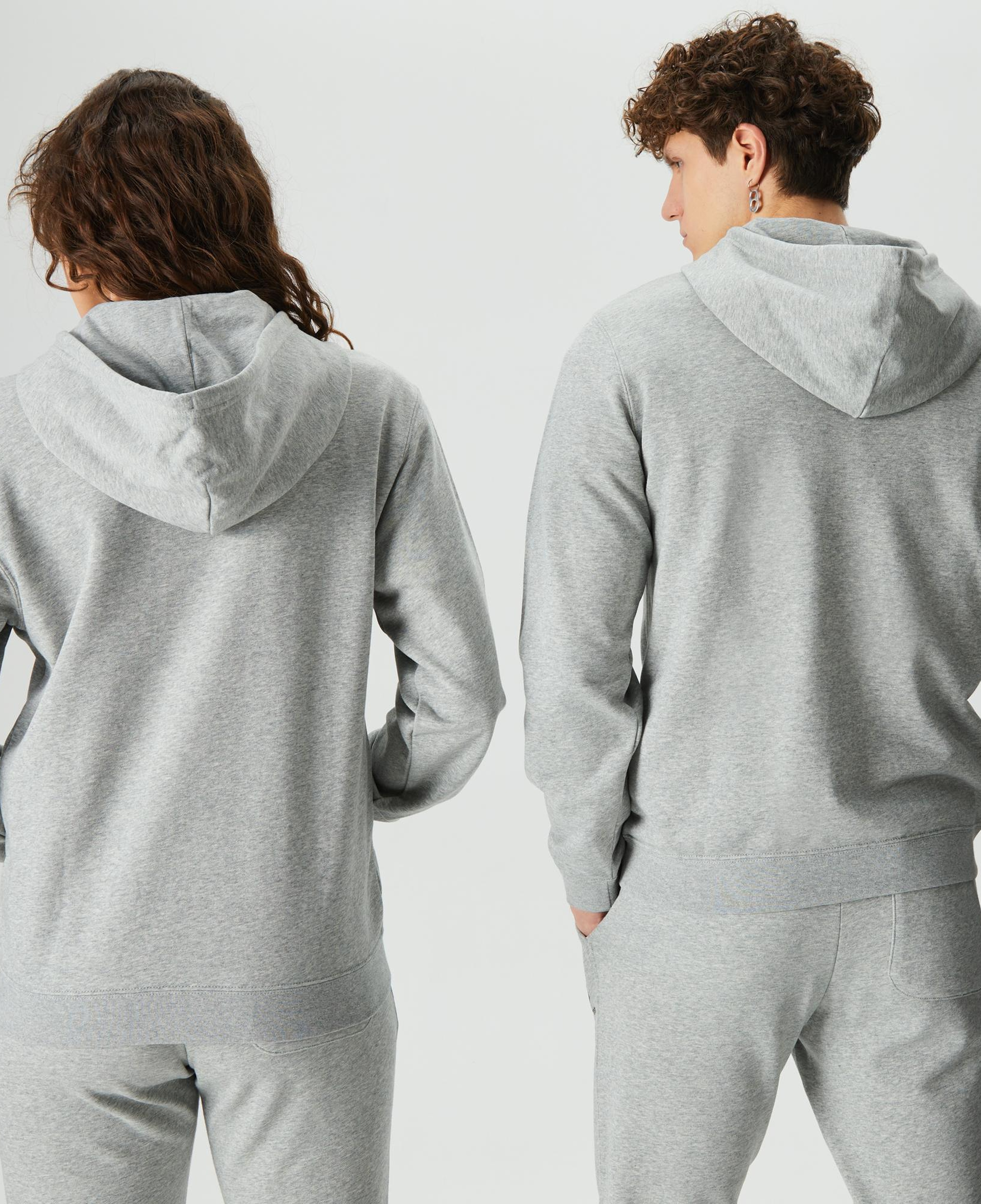 Converse Go-To Embroidered Star Chevron Standard Fit Full-Zip Unisex Gri Kapüşonlu Eşofman Üstü