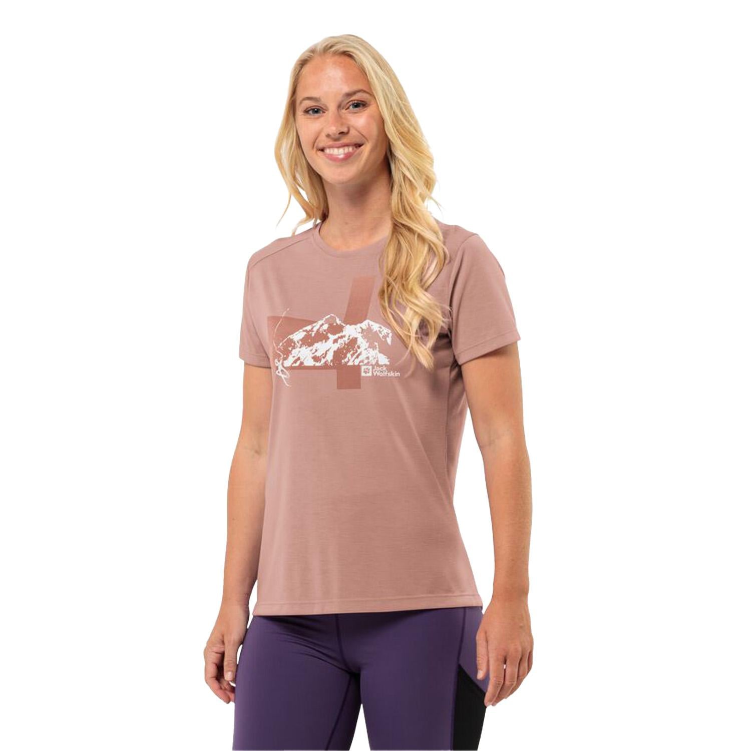 Jack Wolfskin VonAksesuar Graphic Kadın Tişört
