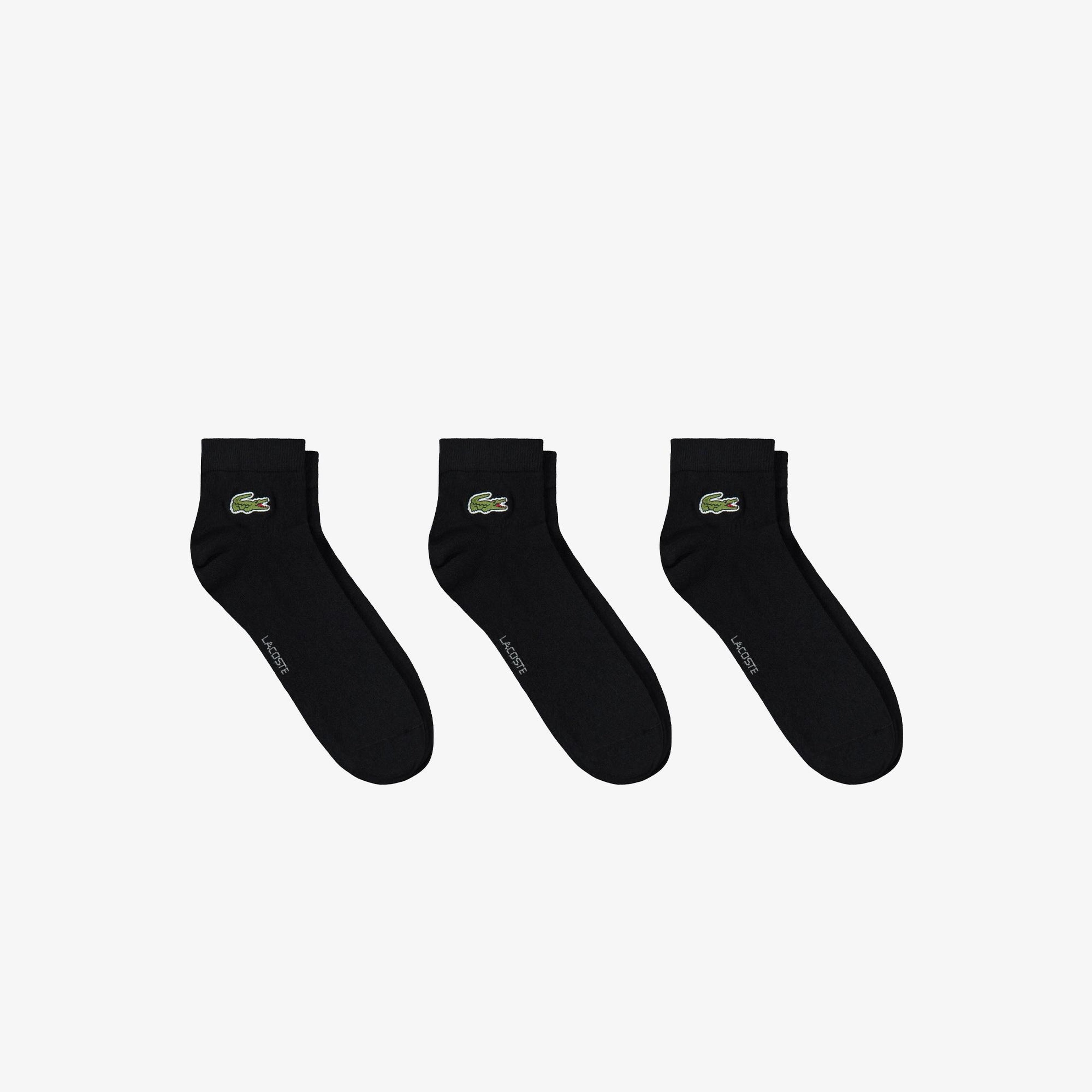 Unisex 3'lü Siyah Çorap