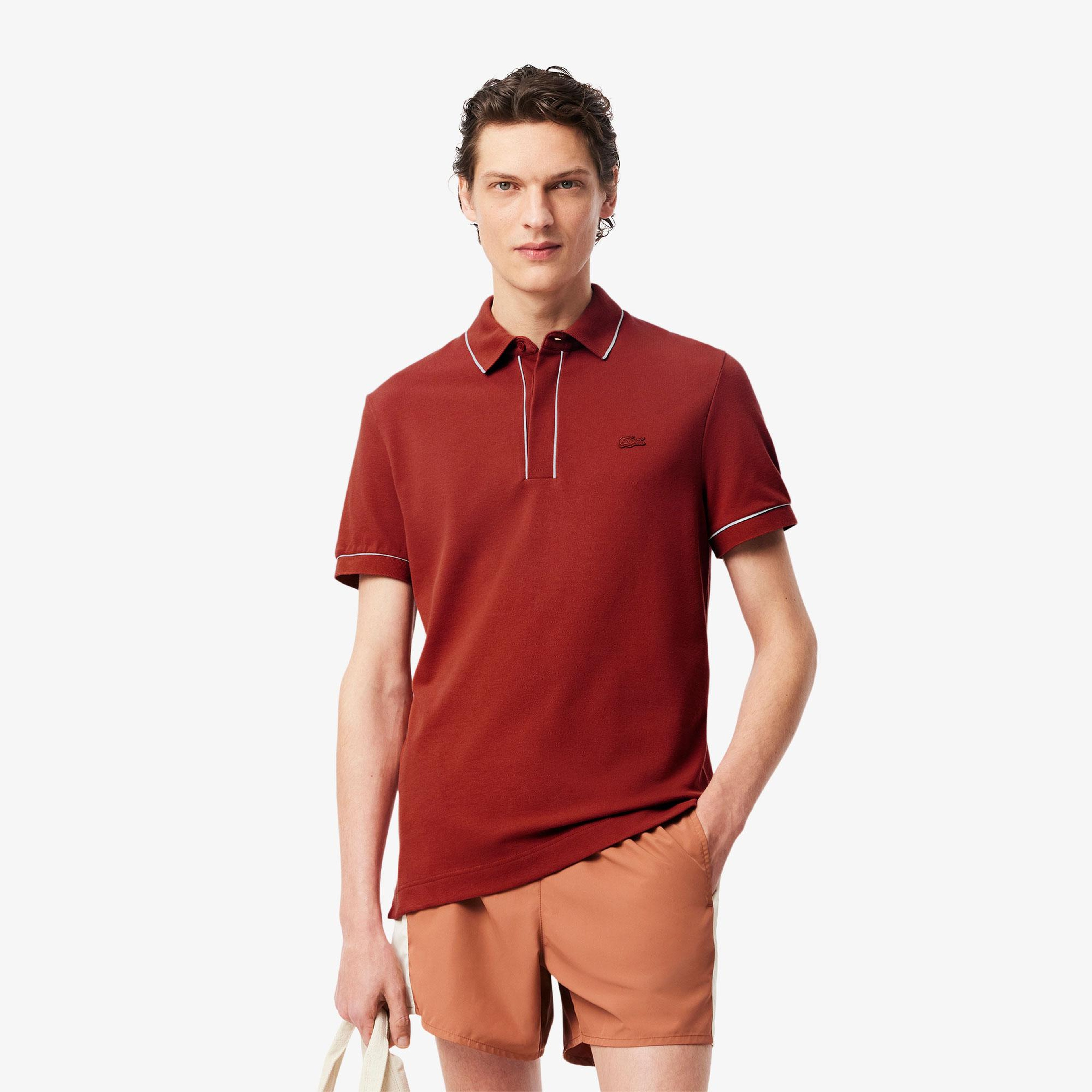 Erkek Regular Fit Organik Pamuk Kahverengi Paris Polo
