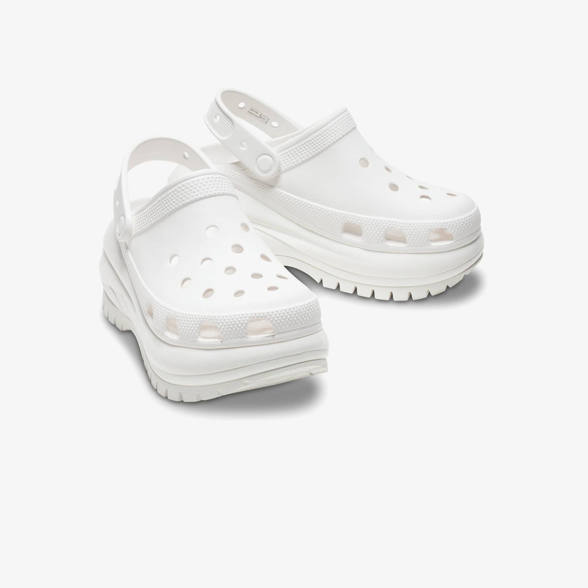 Crocs Classic Mega Crush  Kadın Beyaz Terlik