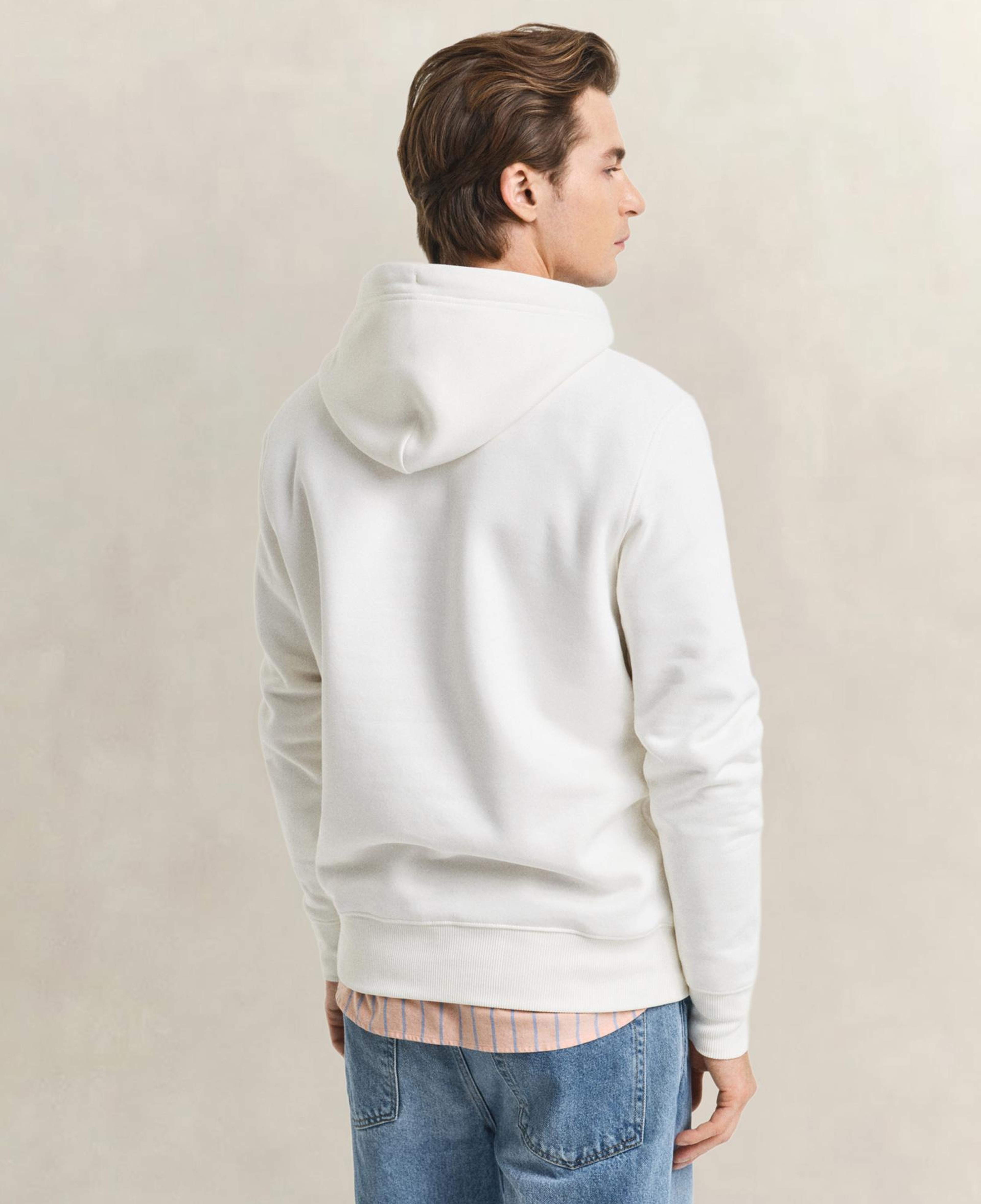 GANT Erkek Krem Regular Fit Kapüşonlu Sweatshirt