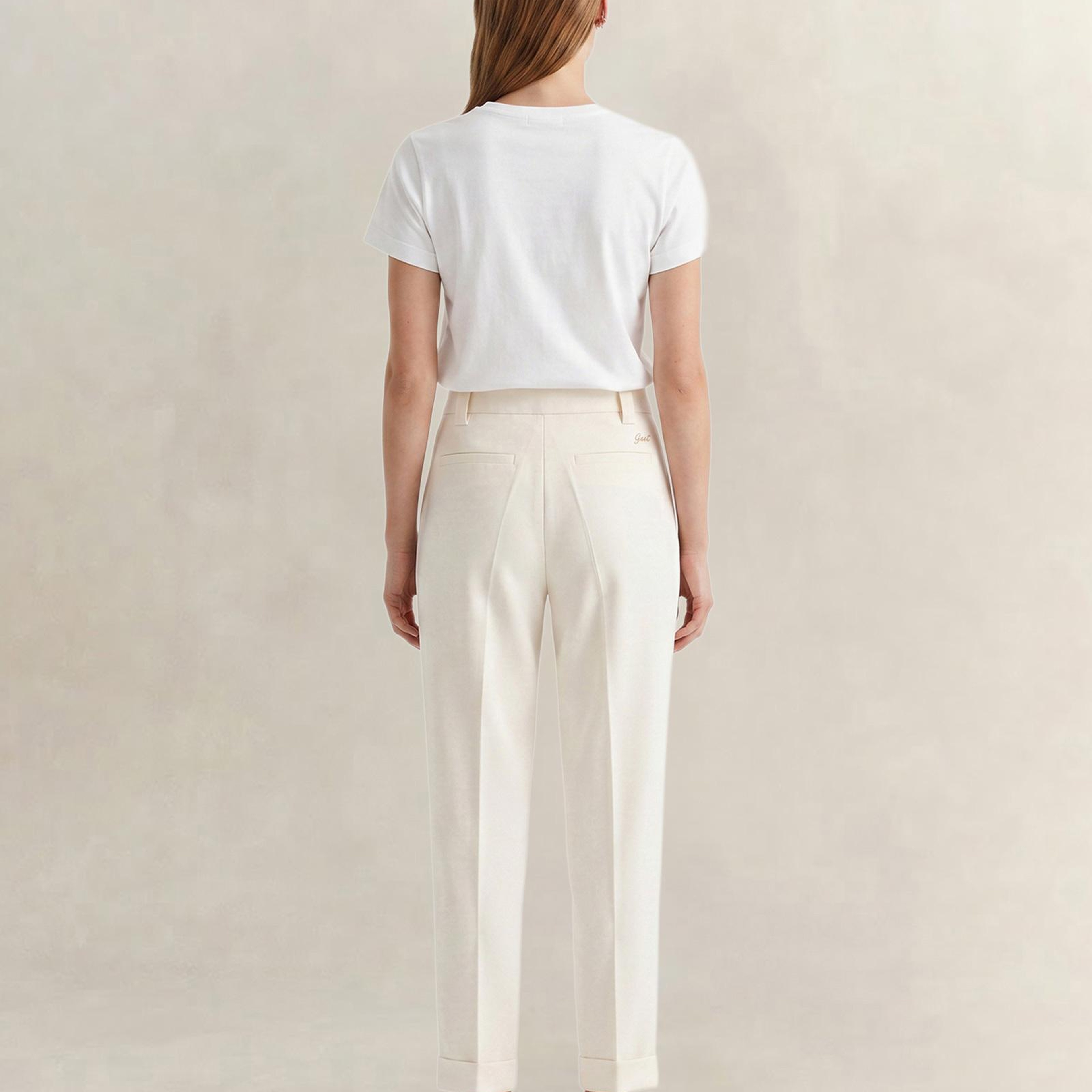 GANT Kadın Krem Regular Fit Pantolon