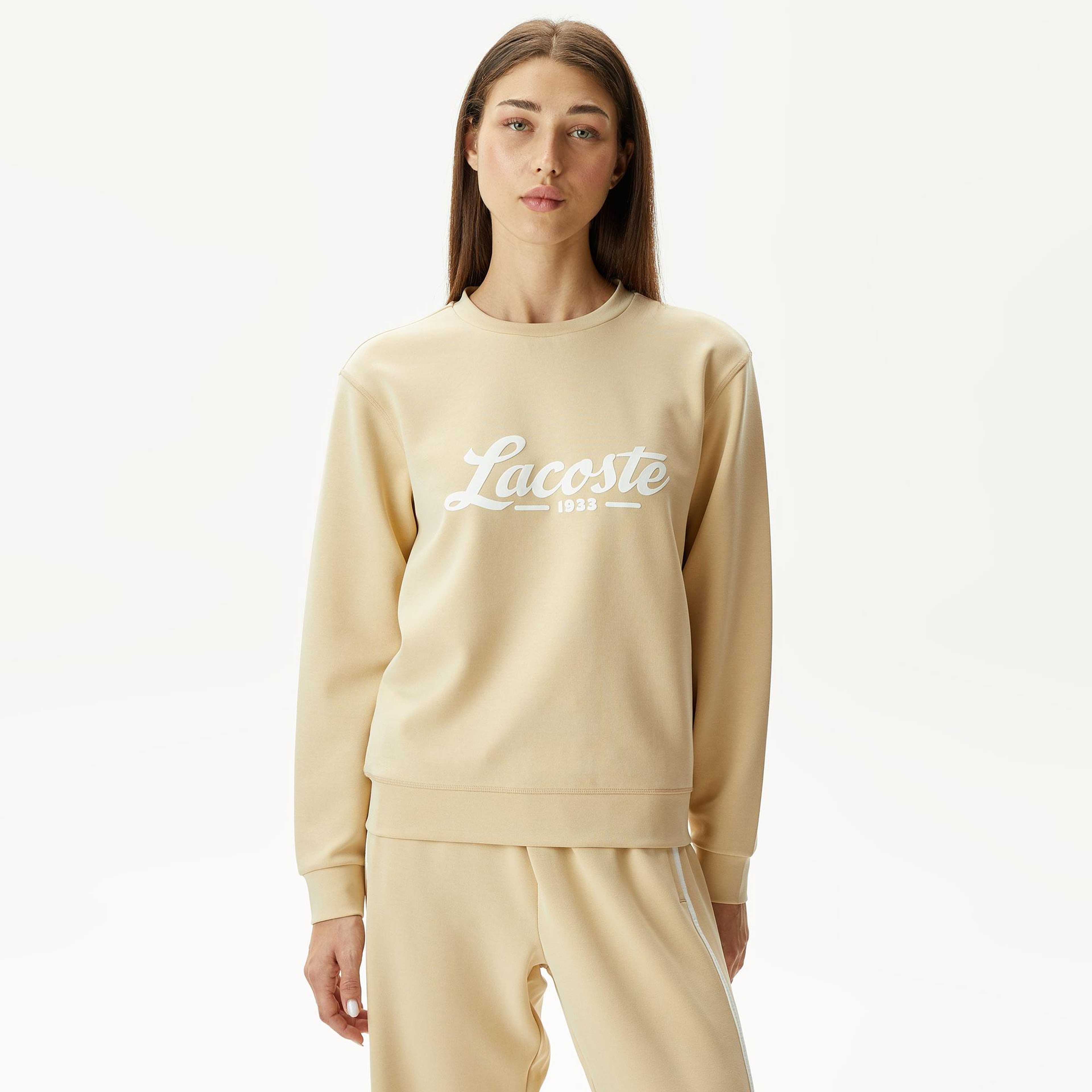Lacoste Classic Kadın Bej Modal Karışımlı Eşofman Üstü