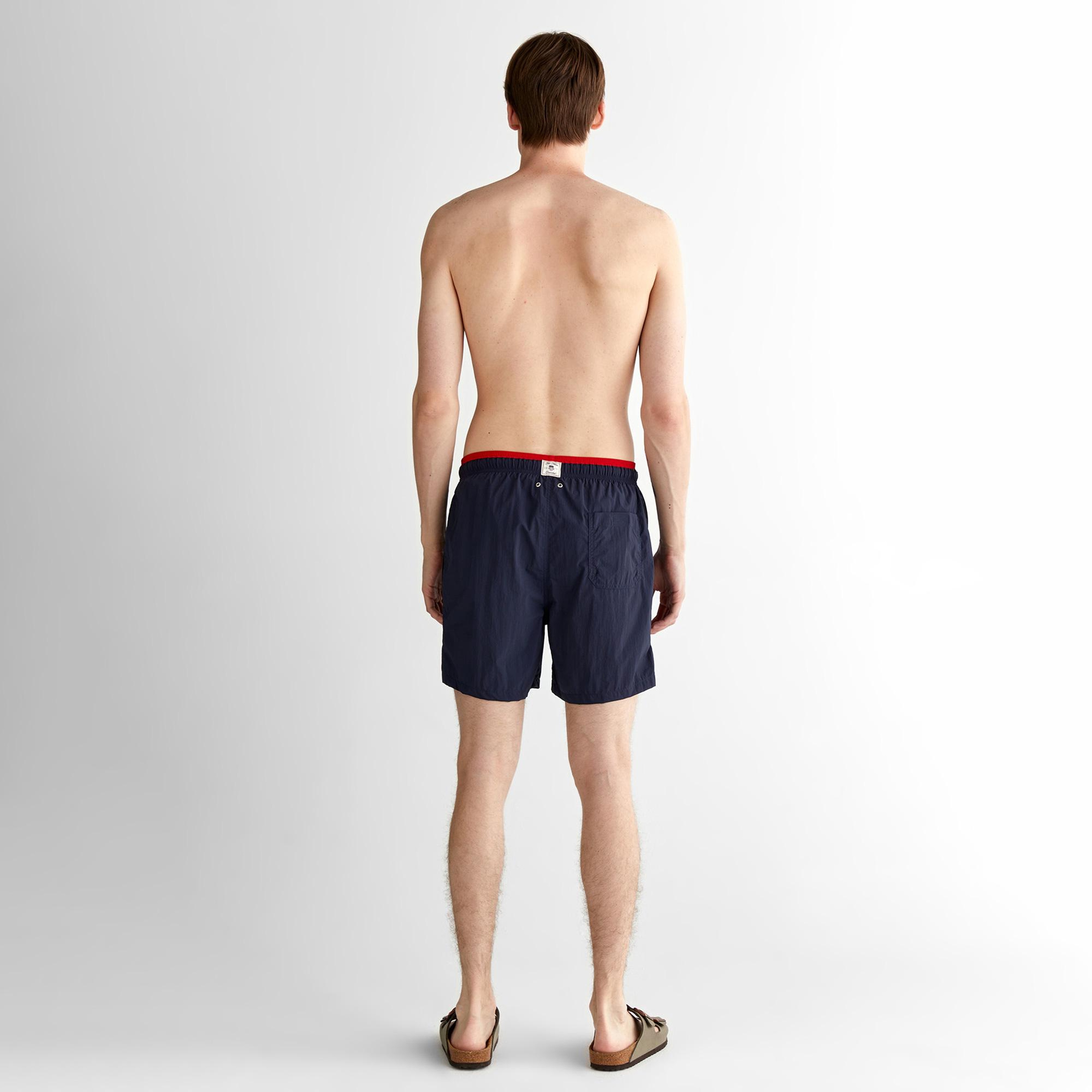GANT Erkek Lacivert Regular Fit Logolu Deniz Şortu