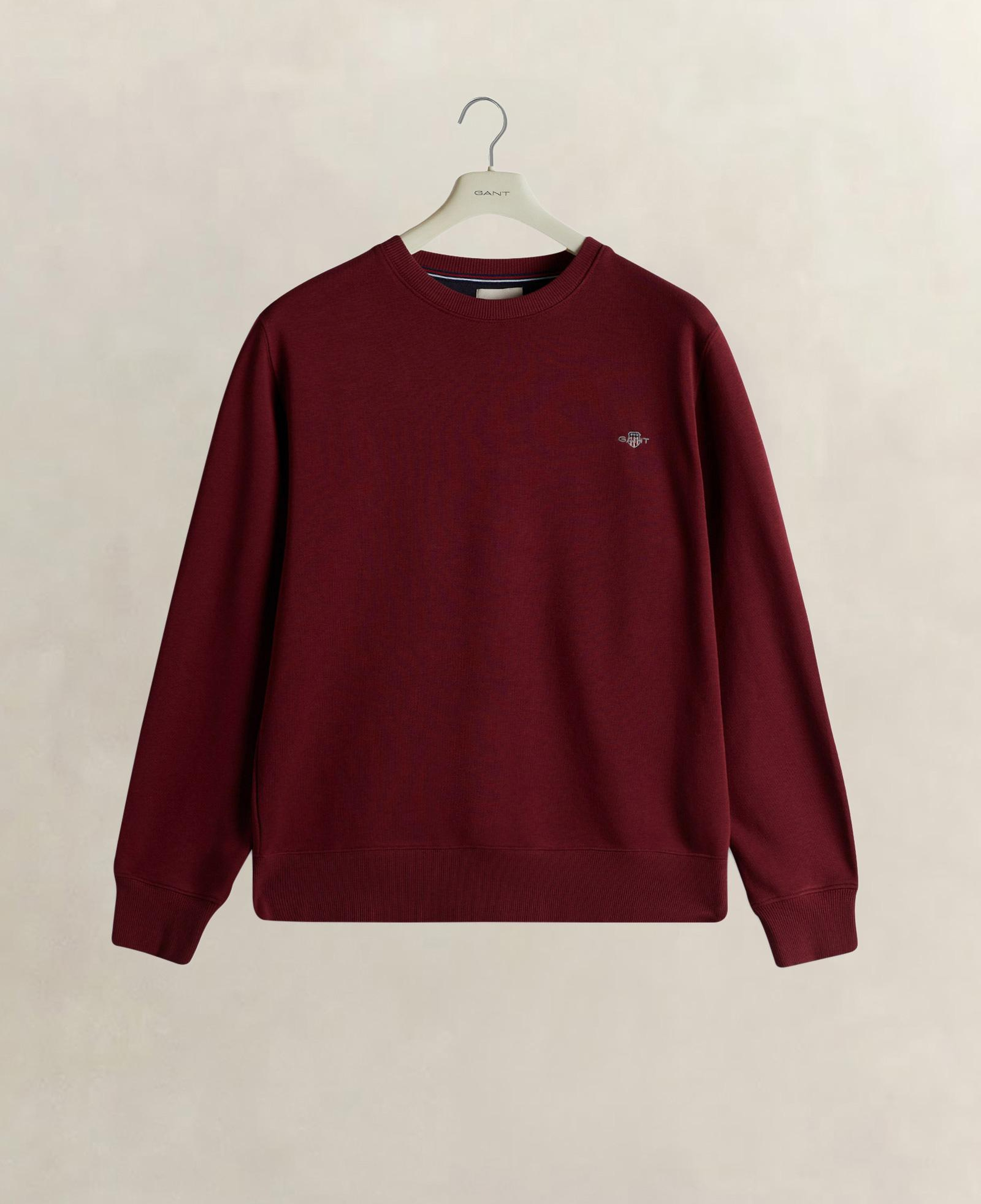 GANT Erkek Bordo Regular Fit Bisiklet Yaka Sweatshirt
