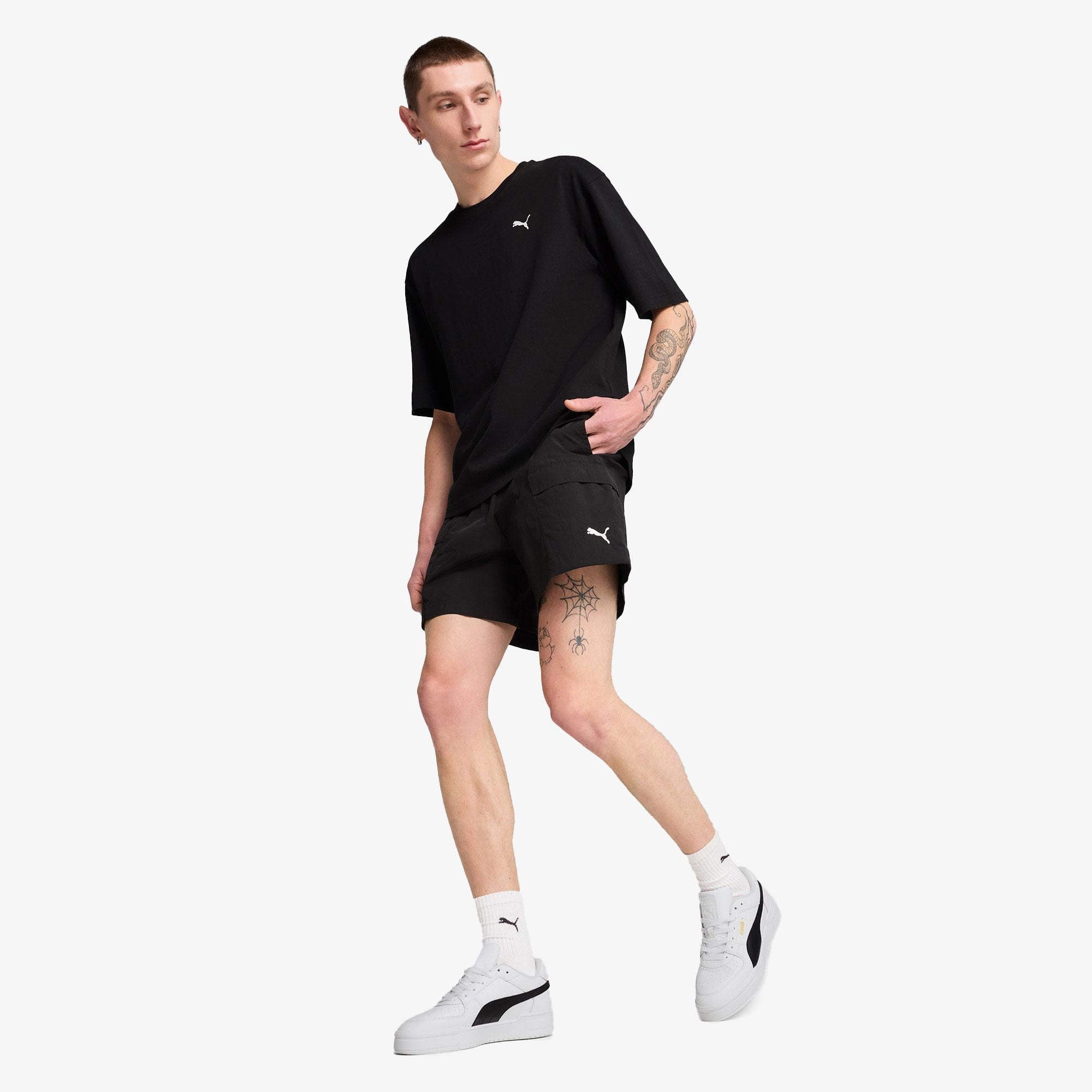 Puma Wardrobe Essentials Relaxed Cargo Unisex Siyah Şort