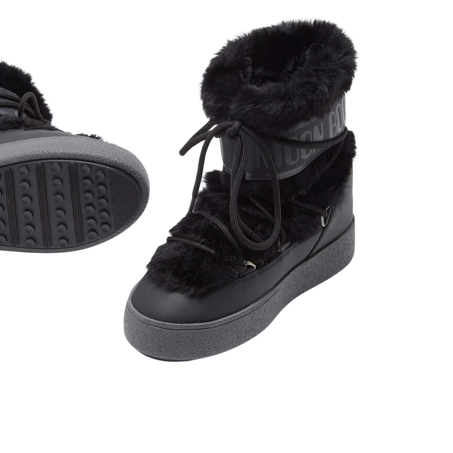Moon Boot Mb Ltrack Faux Fur Waterproof Kadın Siyah Kar Botu