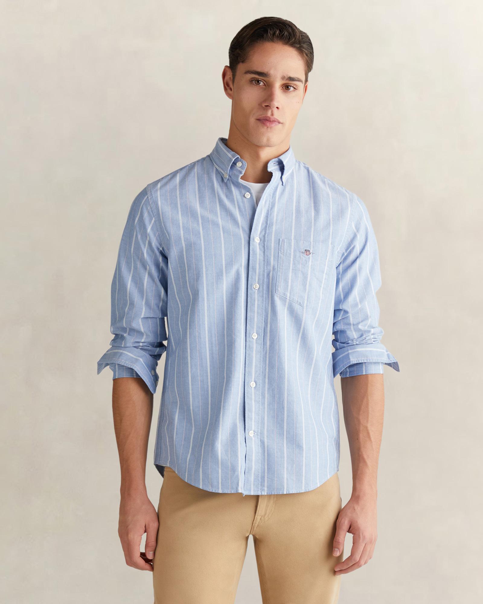 GANT Erkek Mavi Regular Fit Düğmeli Gömlek