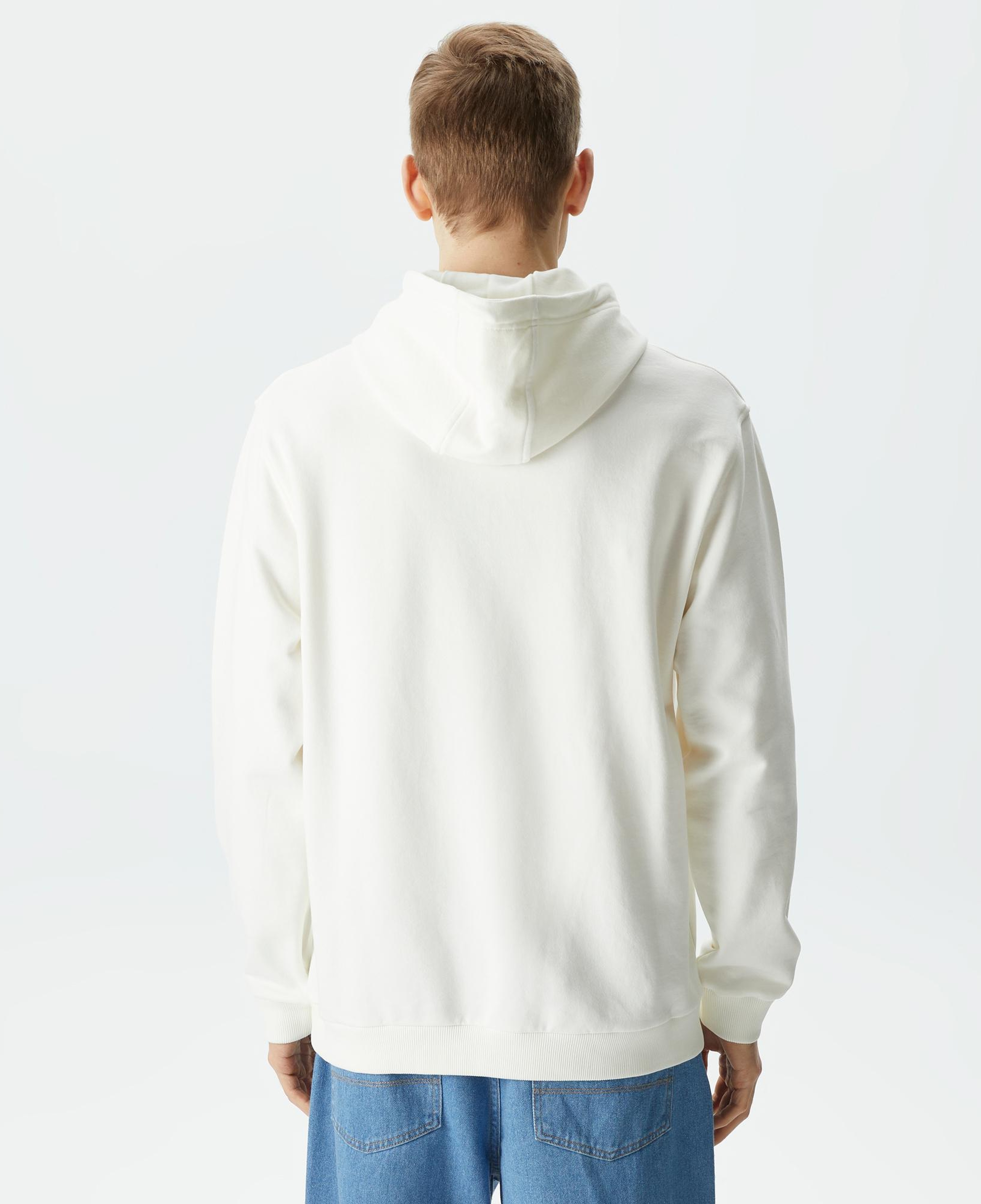 UNITED4 Classic Erkek Beyaz Hoodie