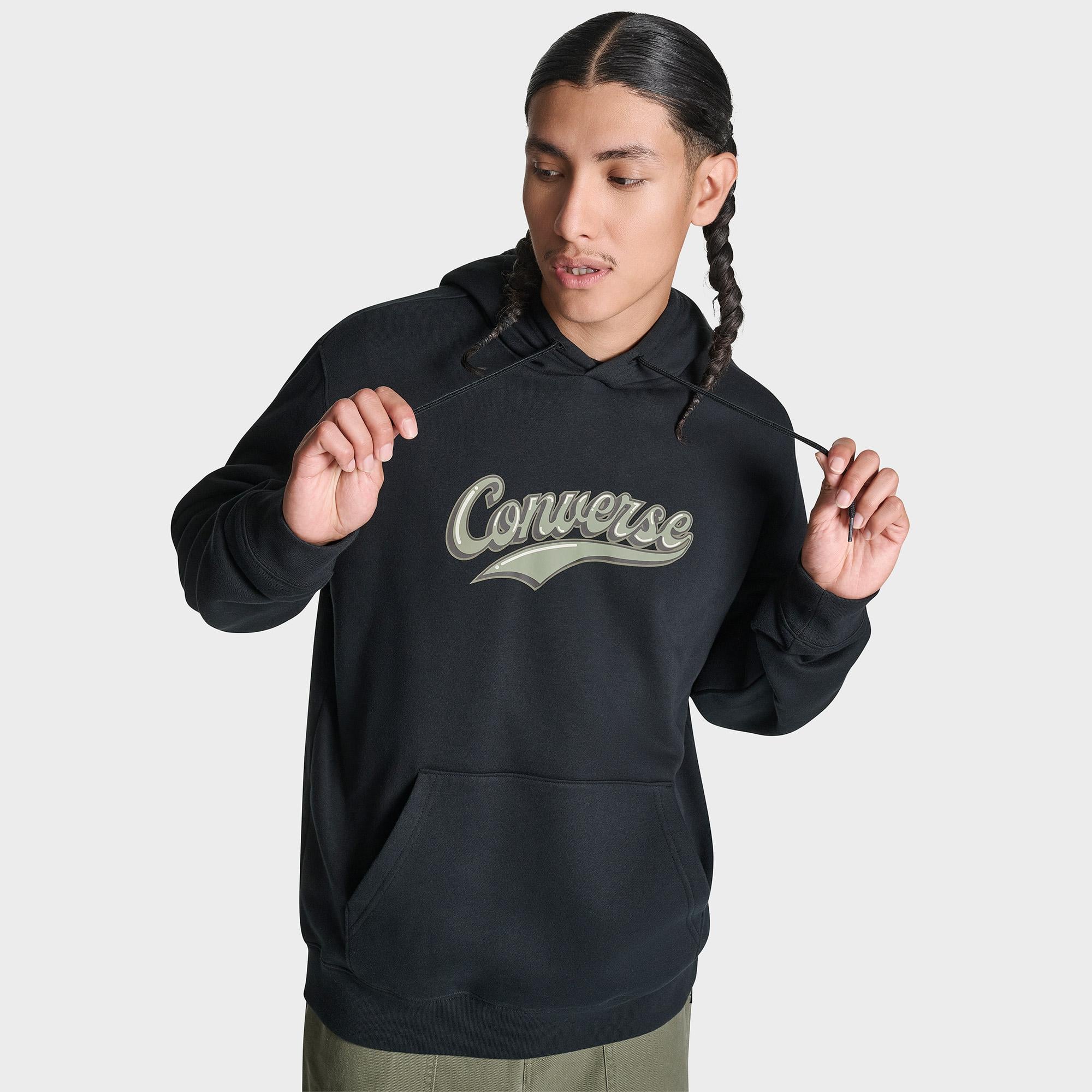 Converse Erkek Siyah Hoodie