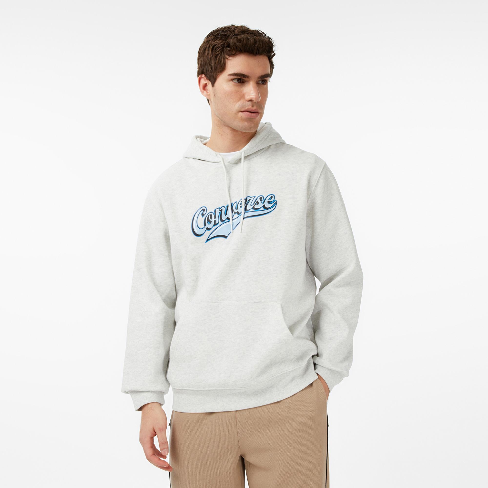 Converse Erkek Gri Hoodie