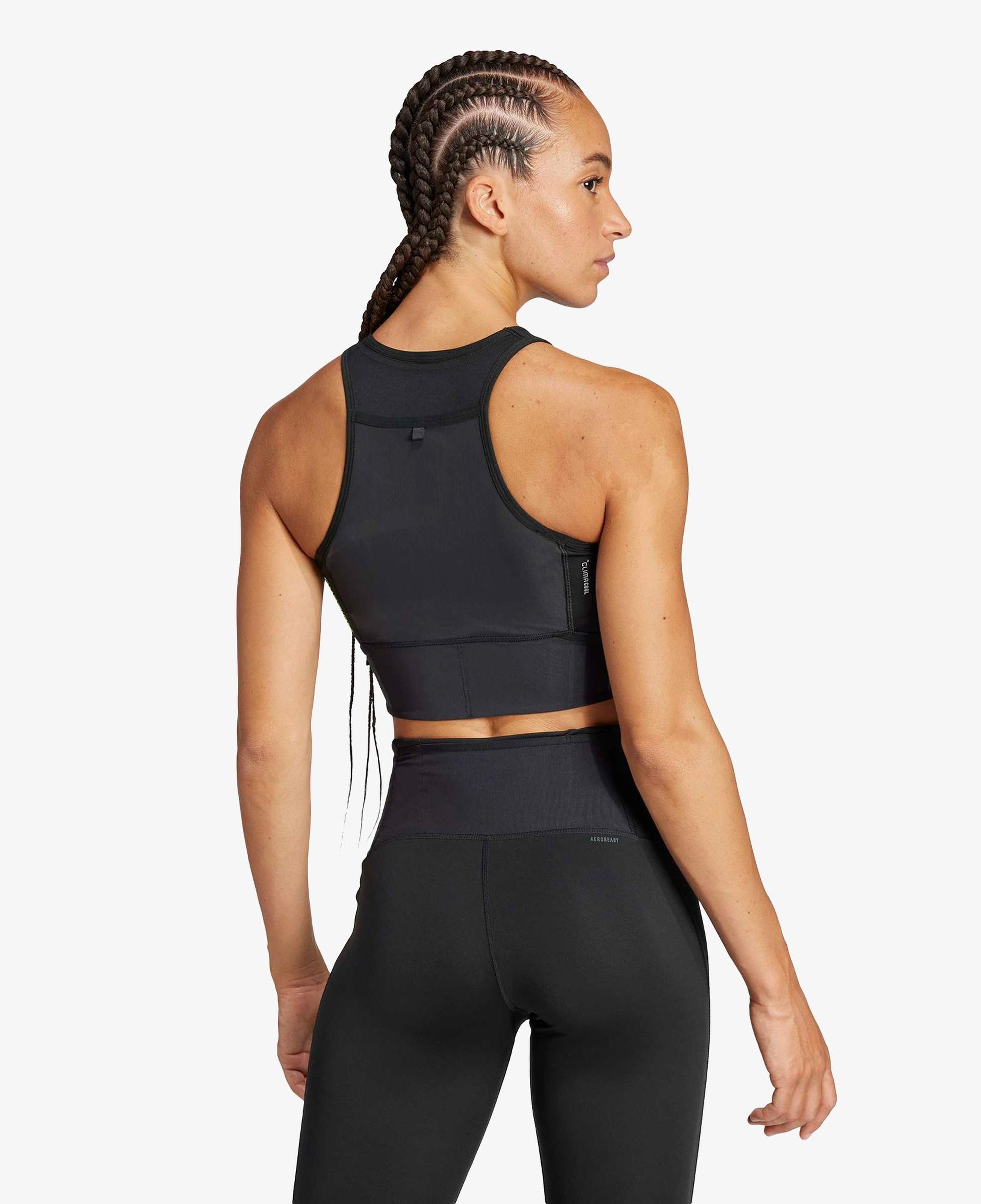 adidas Adizero Crop Kadın Siyah Kısa Kollu Atlet