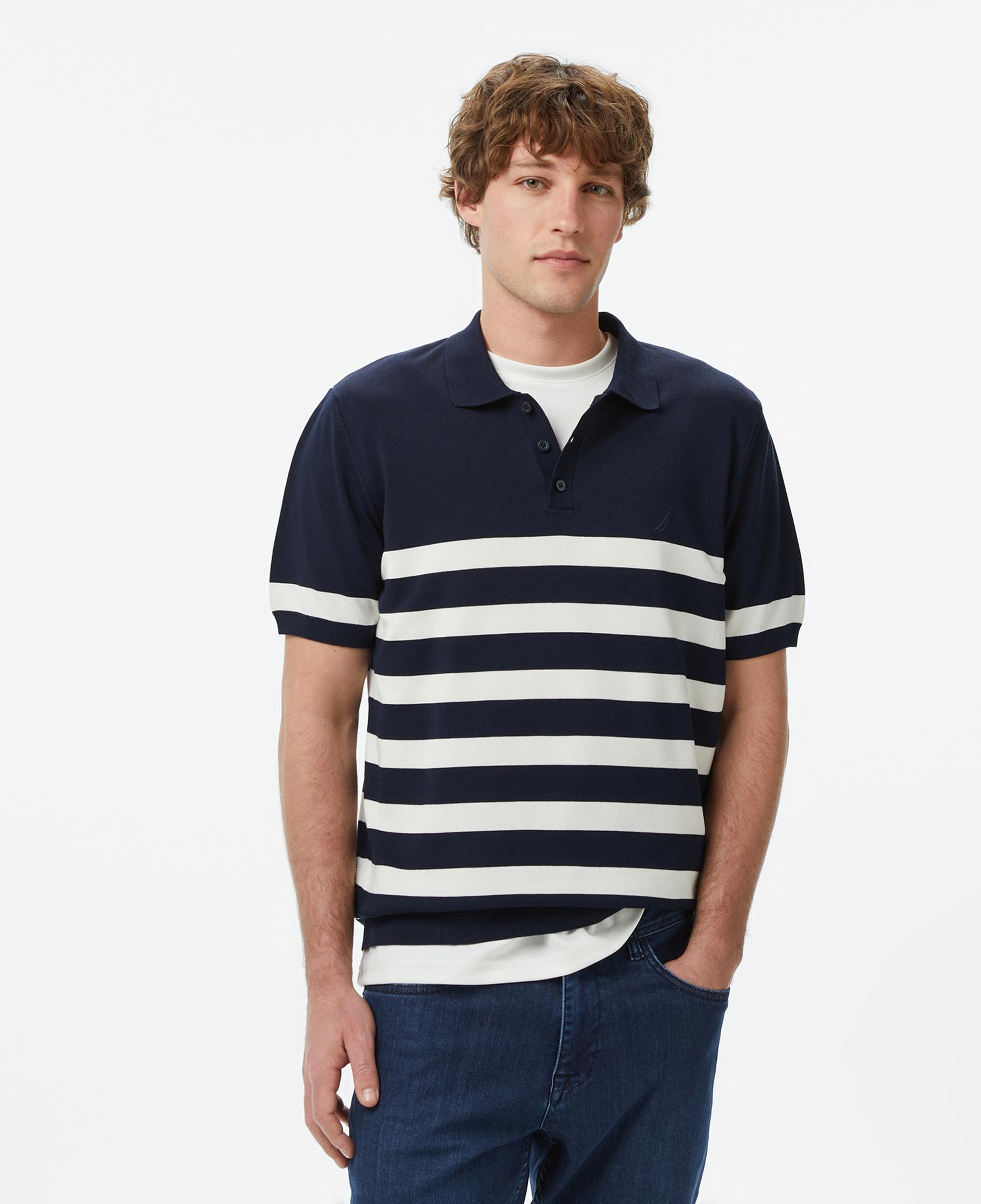 Nautica Erkek Lacivert Regular Fit Kısa Kollu Triko