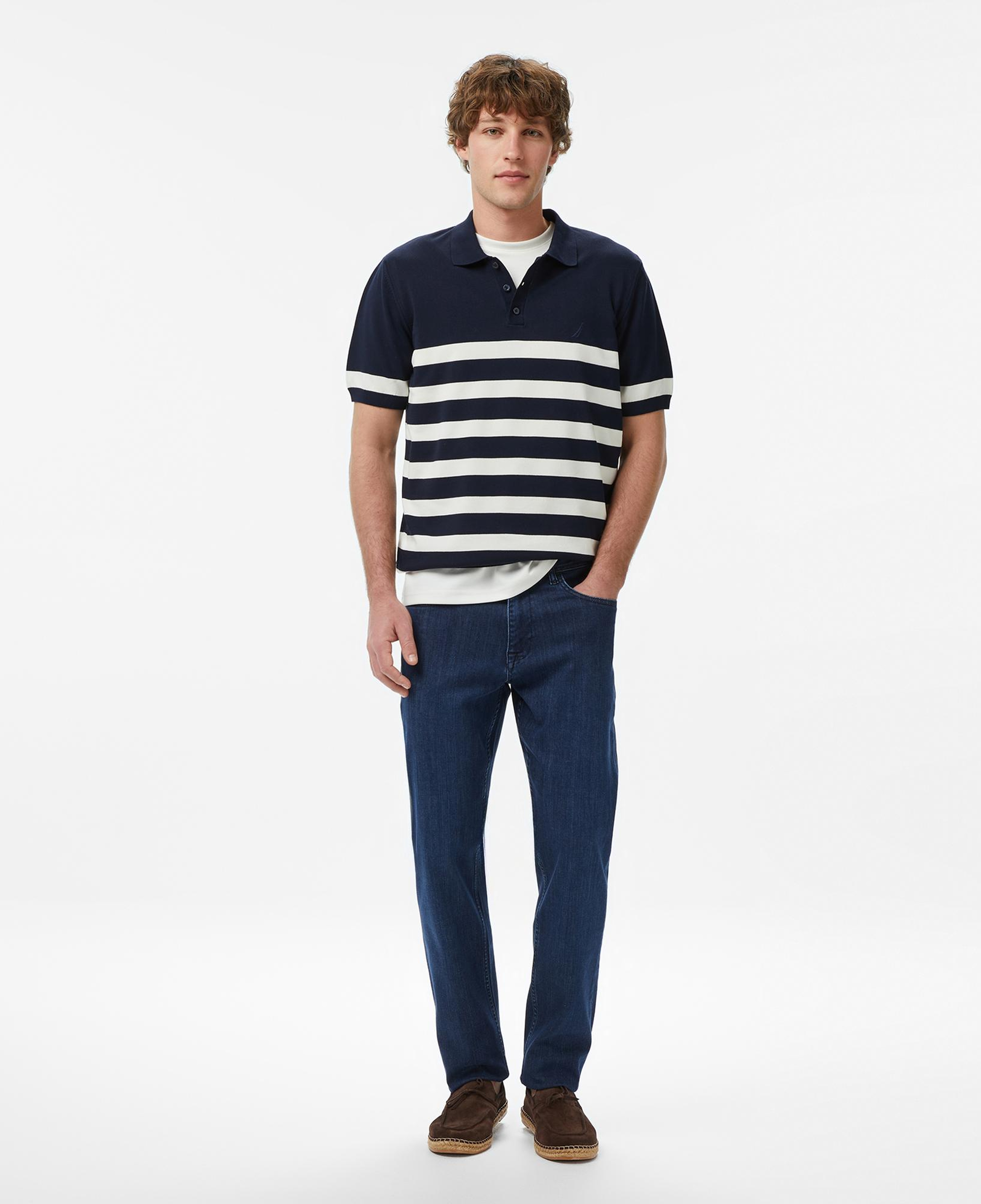 Nautica Erkek Lacivert Regular Fit Kısa Kollu Triko