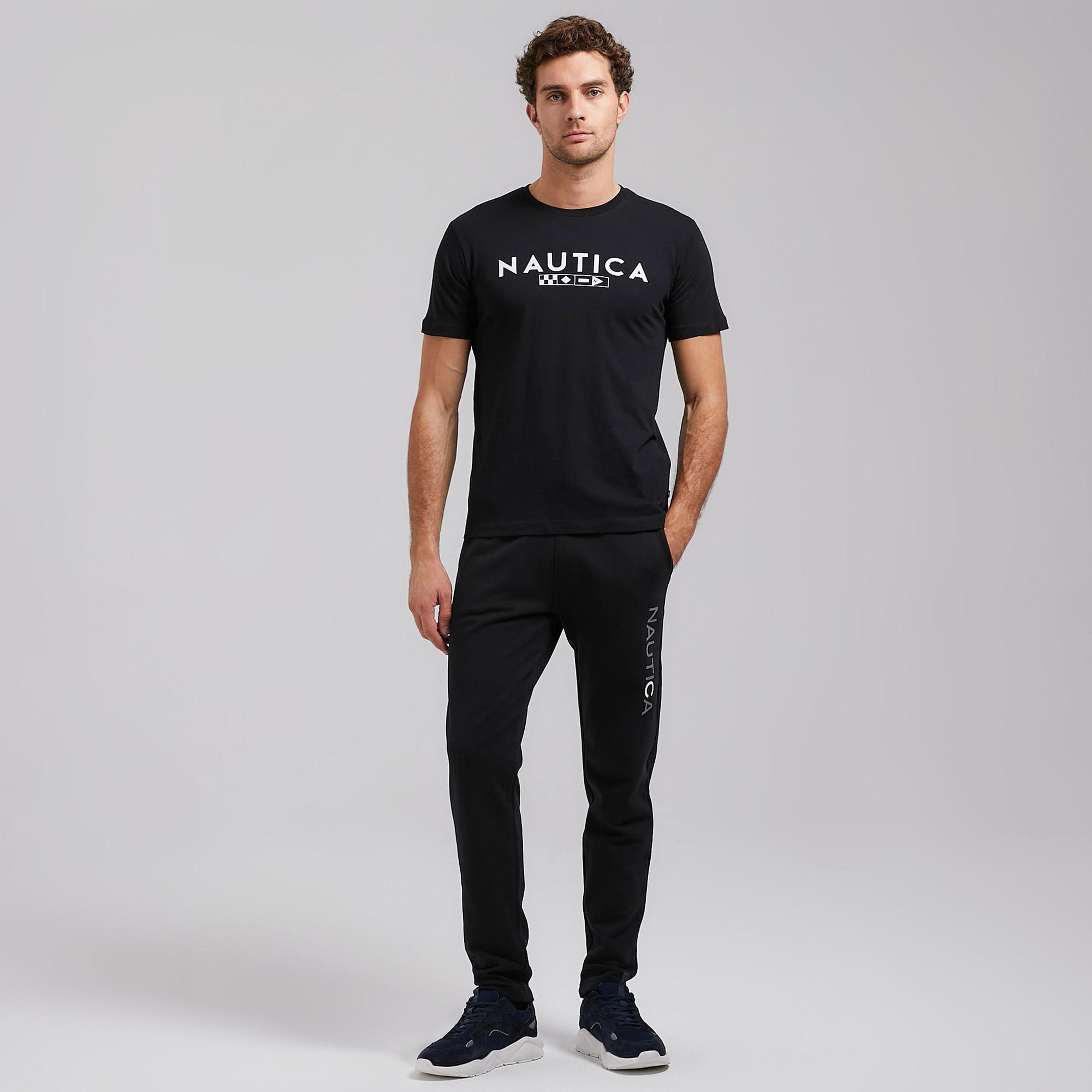 Nautica Erkek Siyah Standart Fit T-Shirt