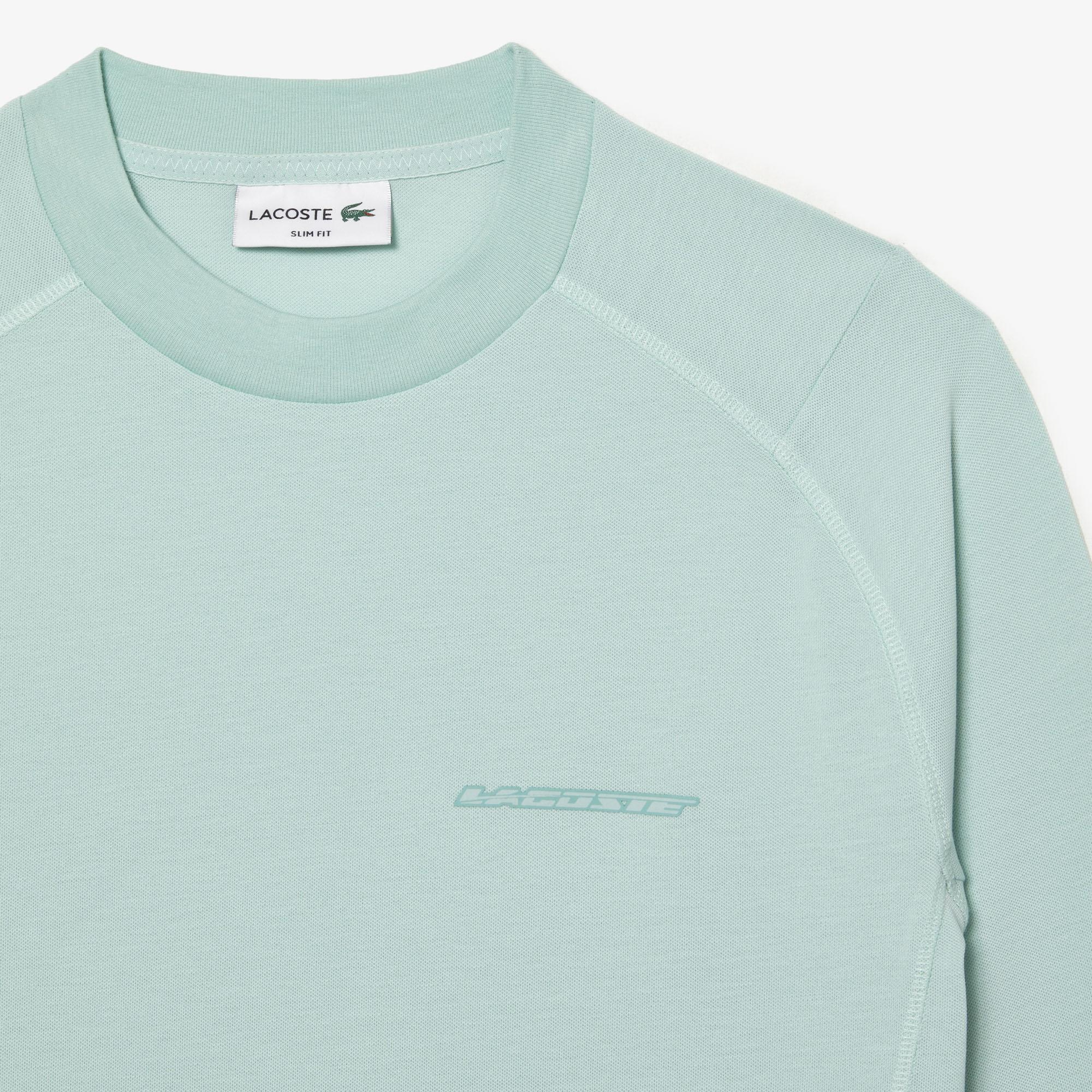 Erkek Slim Fit Bisiklet Yaka Yeşil T-Shirt