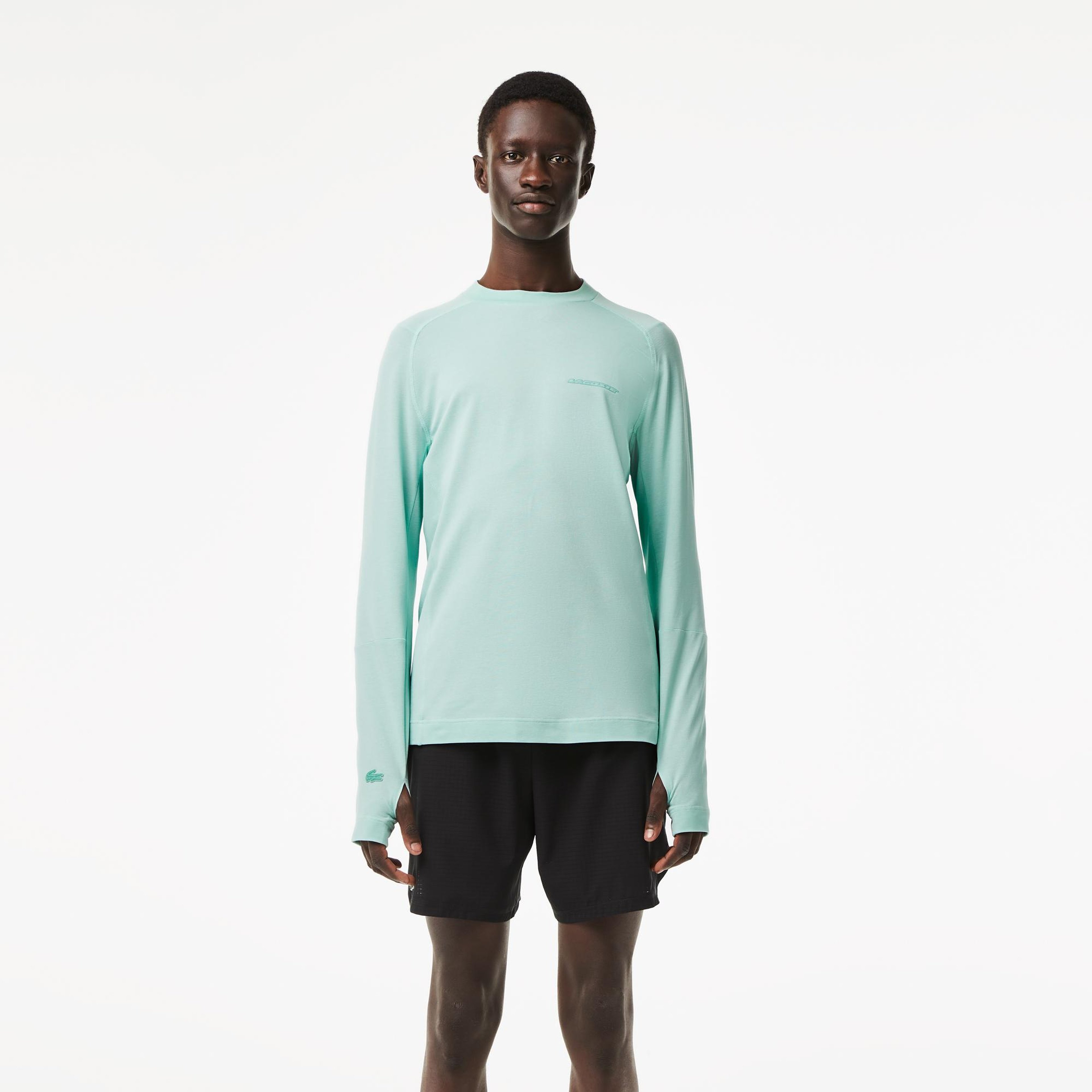 Erkek Slim Fit Bisiklet Yaka Yeşil T-Shirt
