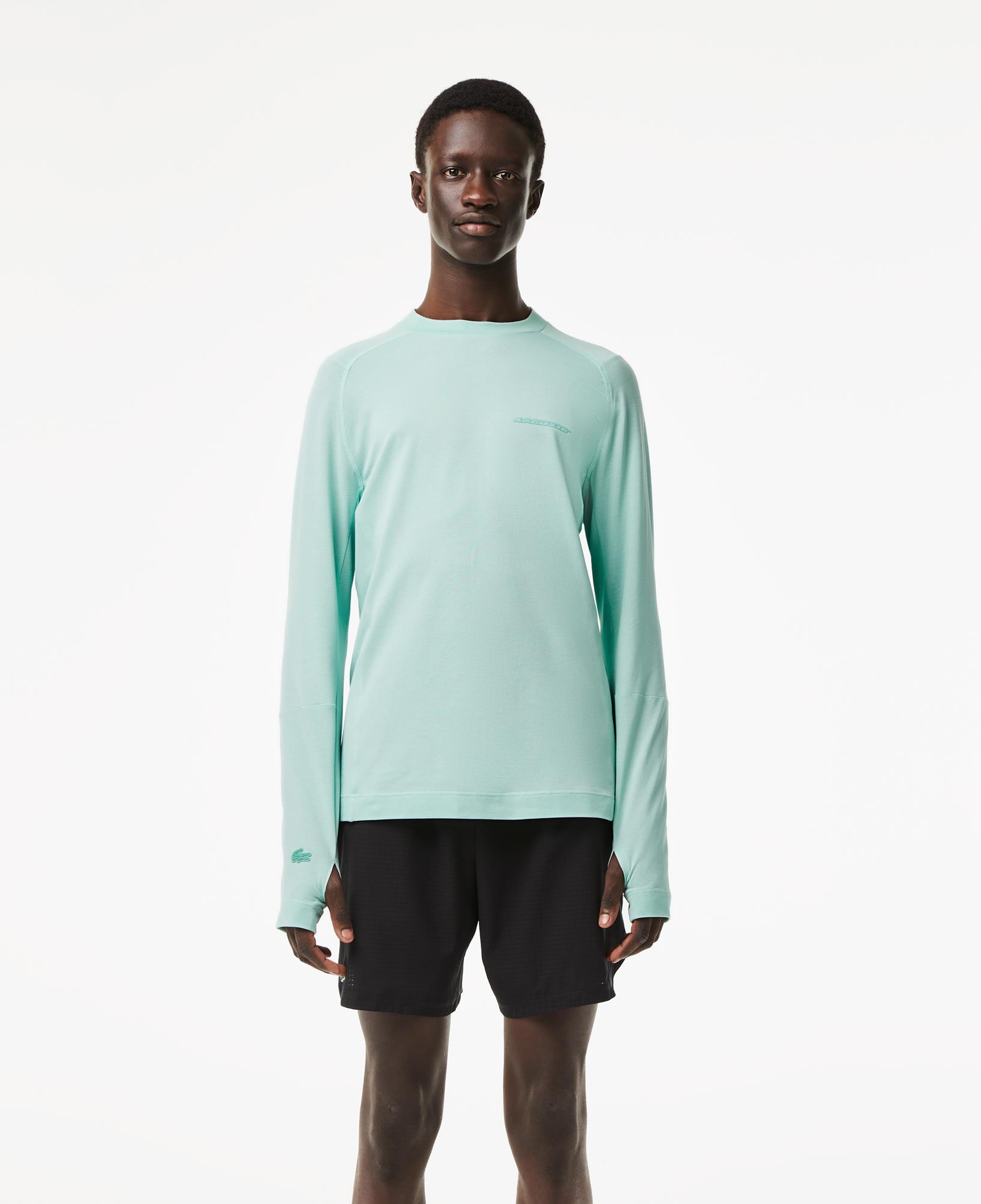 Erkek Slim Fit Bisiklet Yaka Yeşil T-Shirt