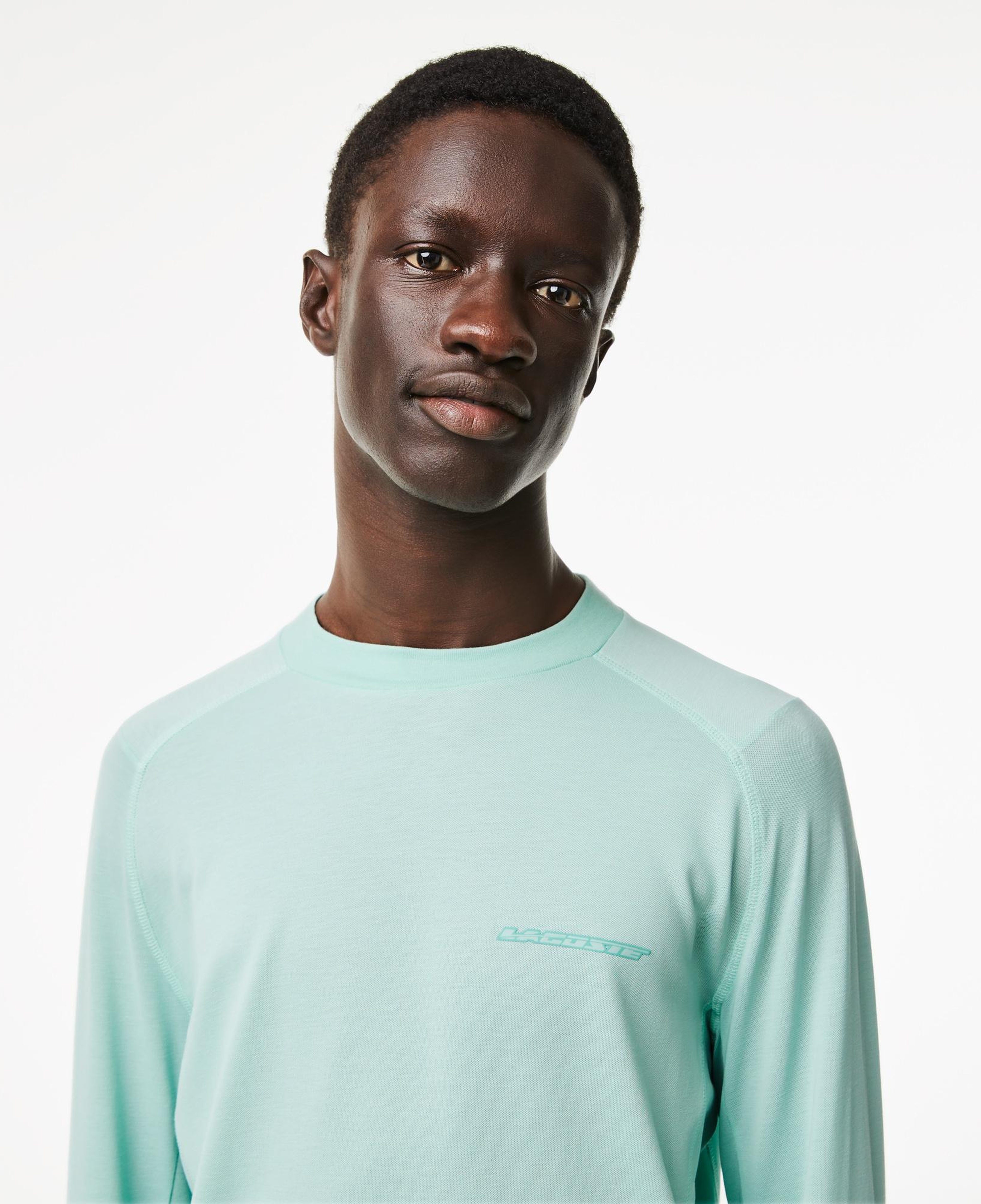 Erkek Slim Fit Bisiklet Yaka Yeşil T-Shirt