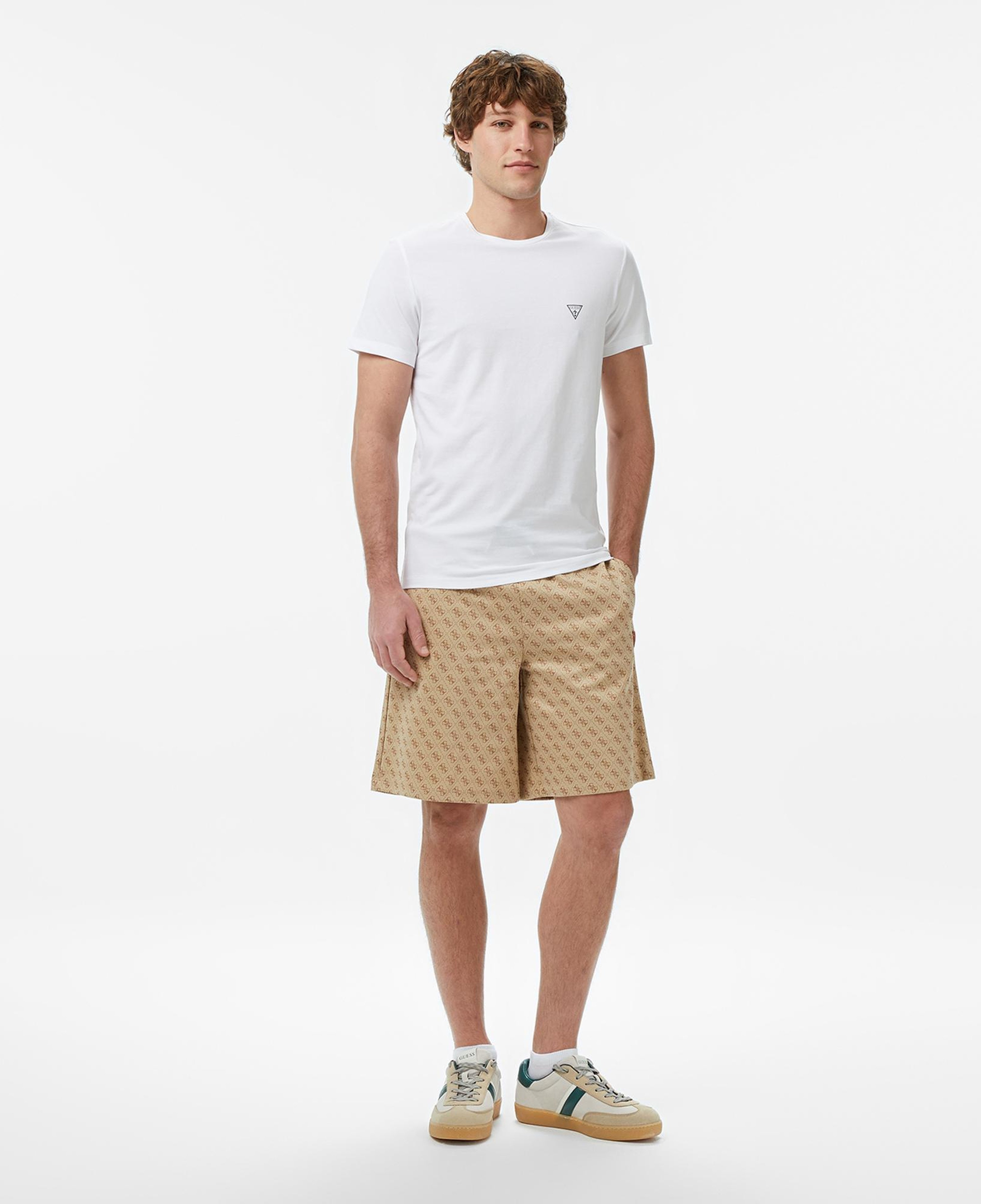 Guess Caleb Erkek Beyaz 2'Li T-Shirt