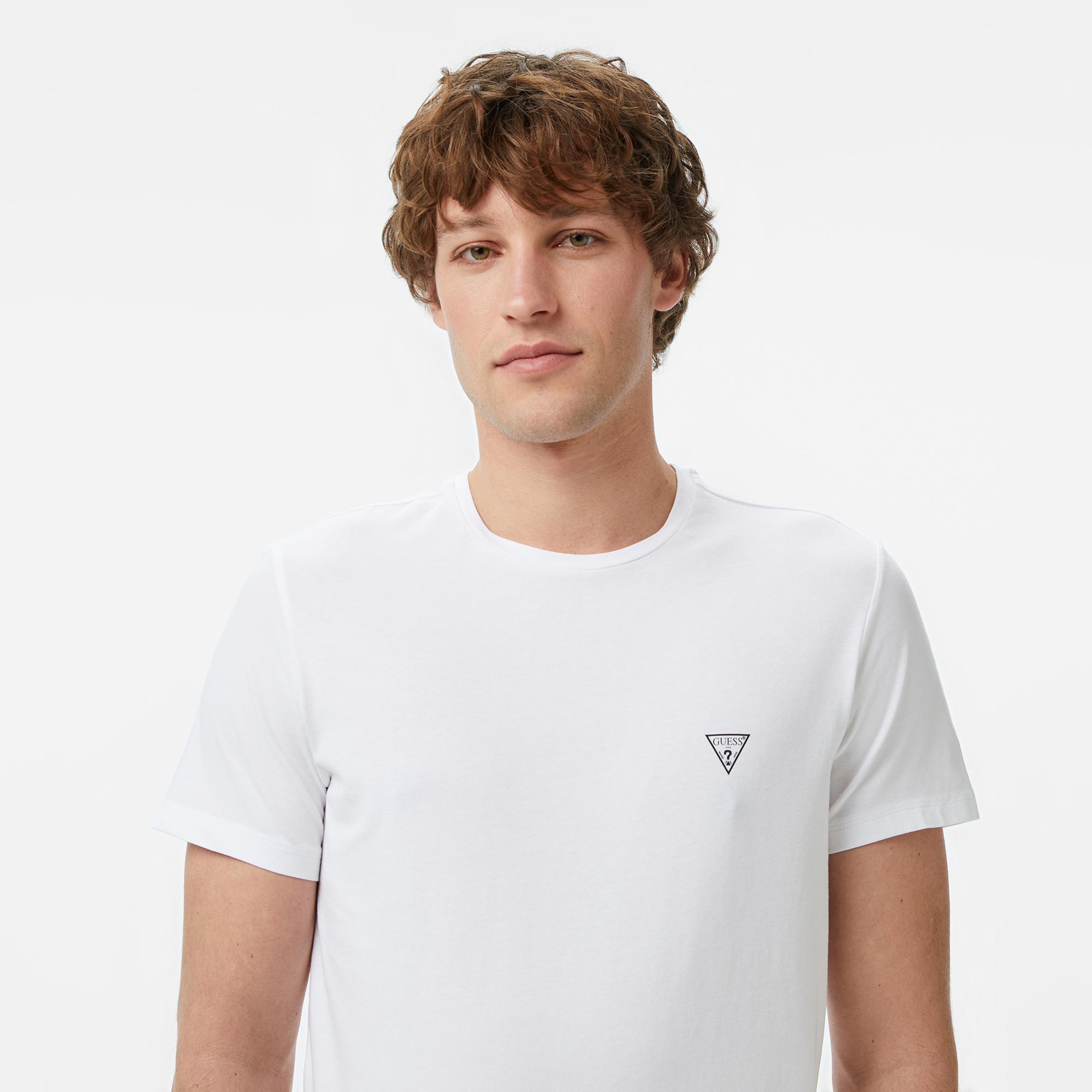 Guess Caleb Erkek Beyaz 2'Li T-Shirt