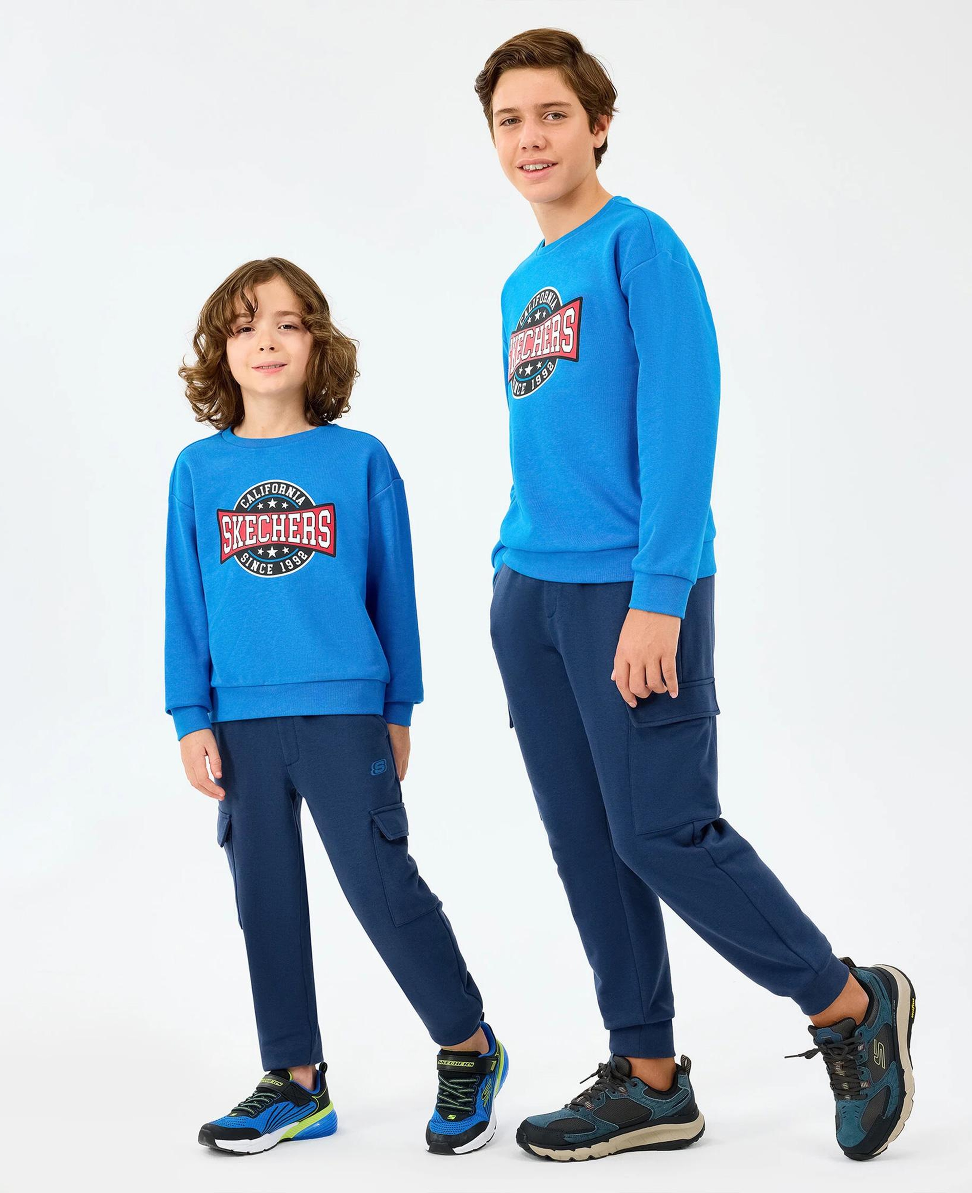 Skechers Crewneck Çocuk Mavi Sweatshirt